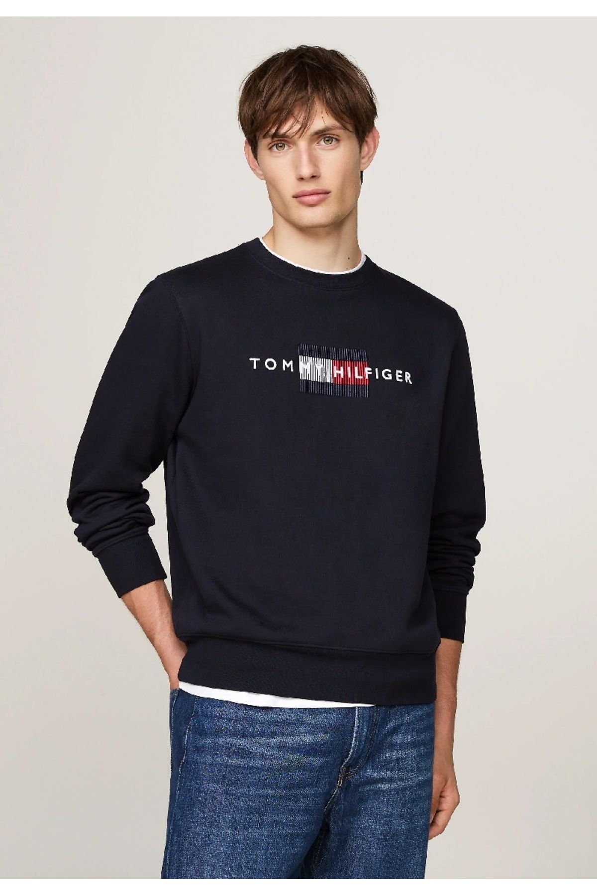 Tommy Hilfiger Sport _TommyHilfiger LOGO Polo Yaka Pique Sweatshirt