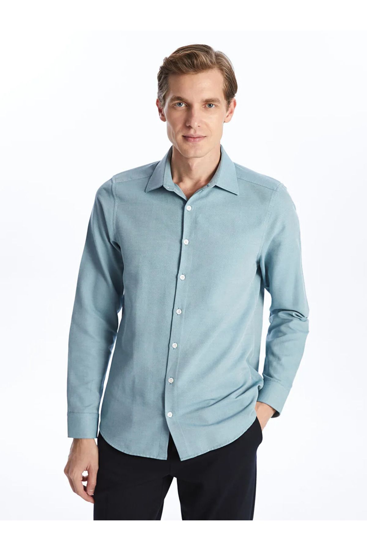 LC Waikiki Slim Fit Uzun Kollu Oxford Erkek Gömlek