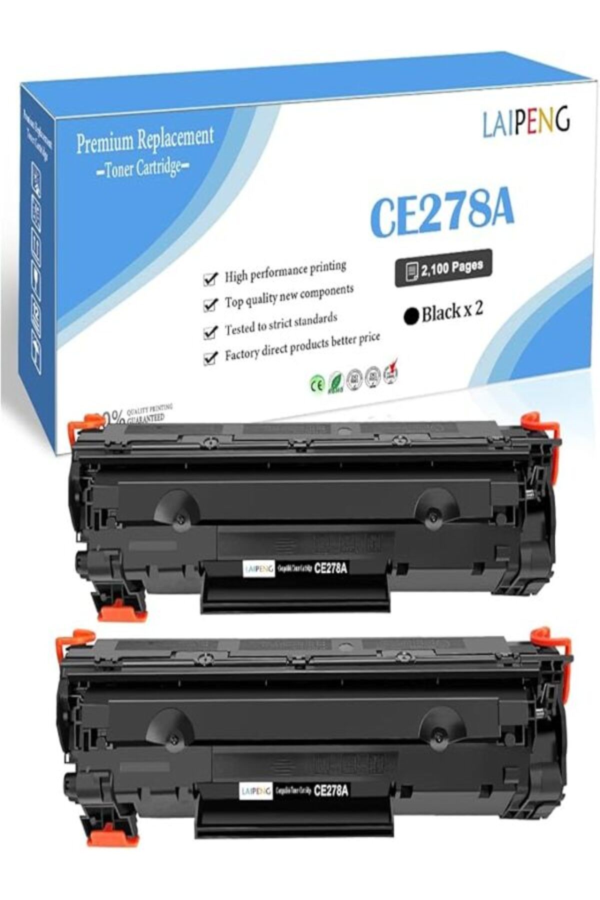 HP CE278A 78A up to 2100 Pages for HP LaserJet M1536DNF M1536 MFP P1560 P1566 P1600 (Black x 2) AURA