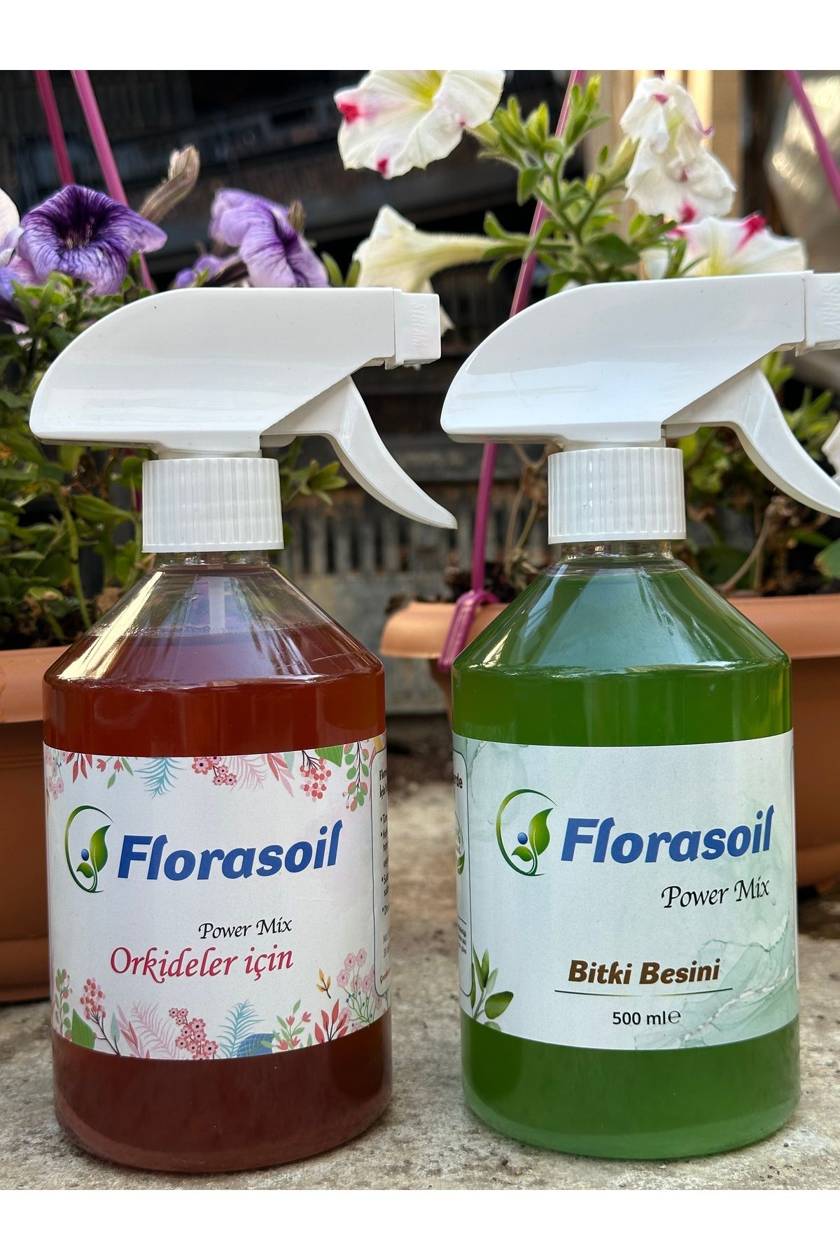 Florasoil Orkide ve Bitki Bakım Seti 500 ml Çiçek Açtıran, Kök Güçlendirici&Dal Arttırıcı Tüm Bitkiler İçin