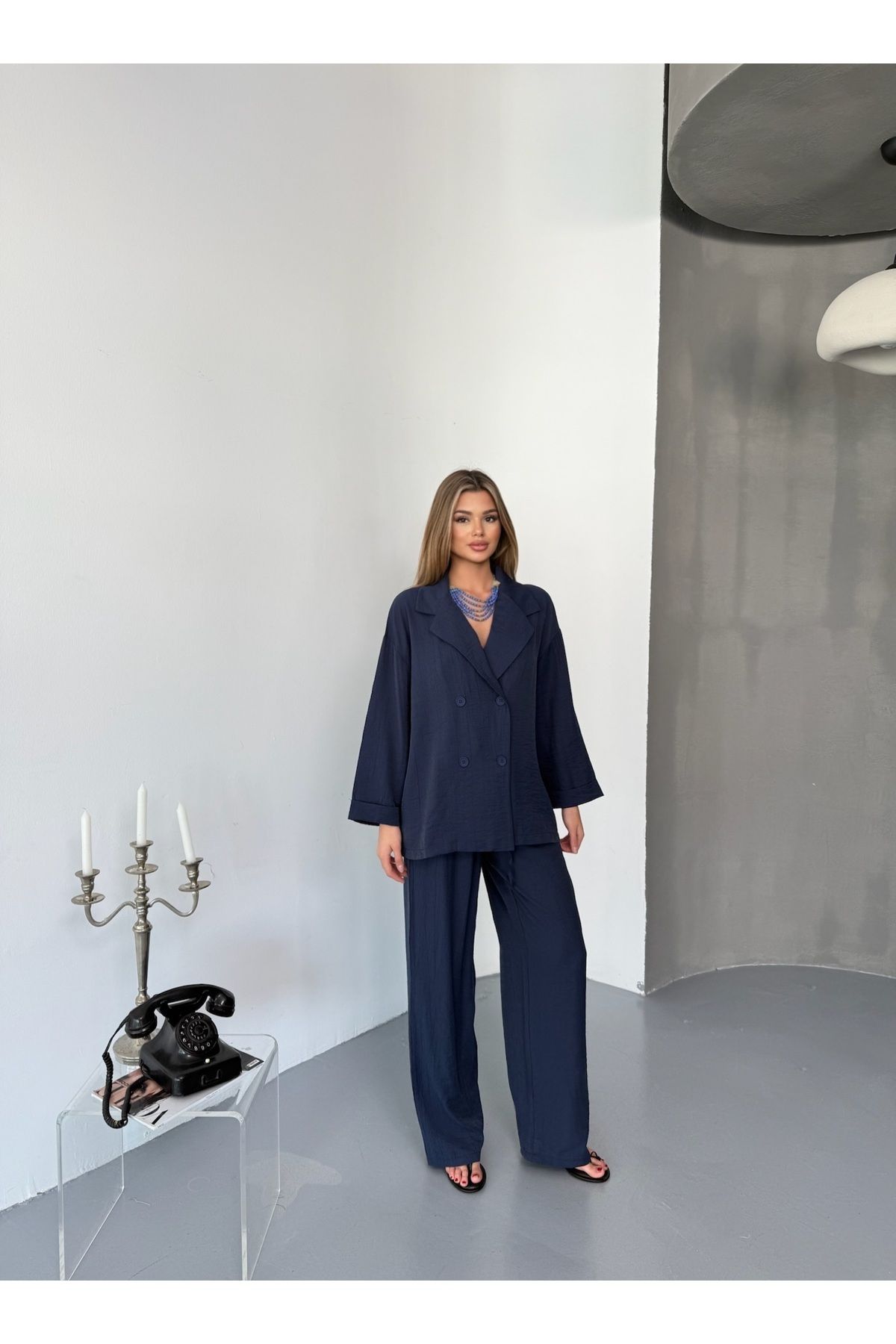 modabetce ÇİLEK KUMAŞ BLAZER CEKET PANTOLON TAKIM