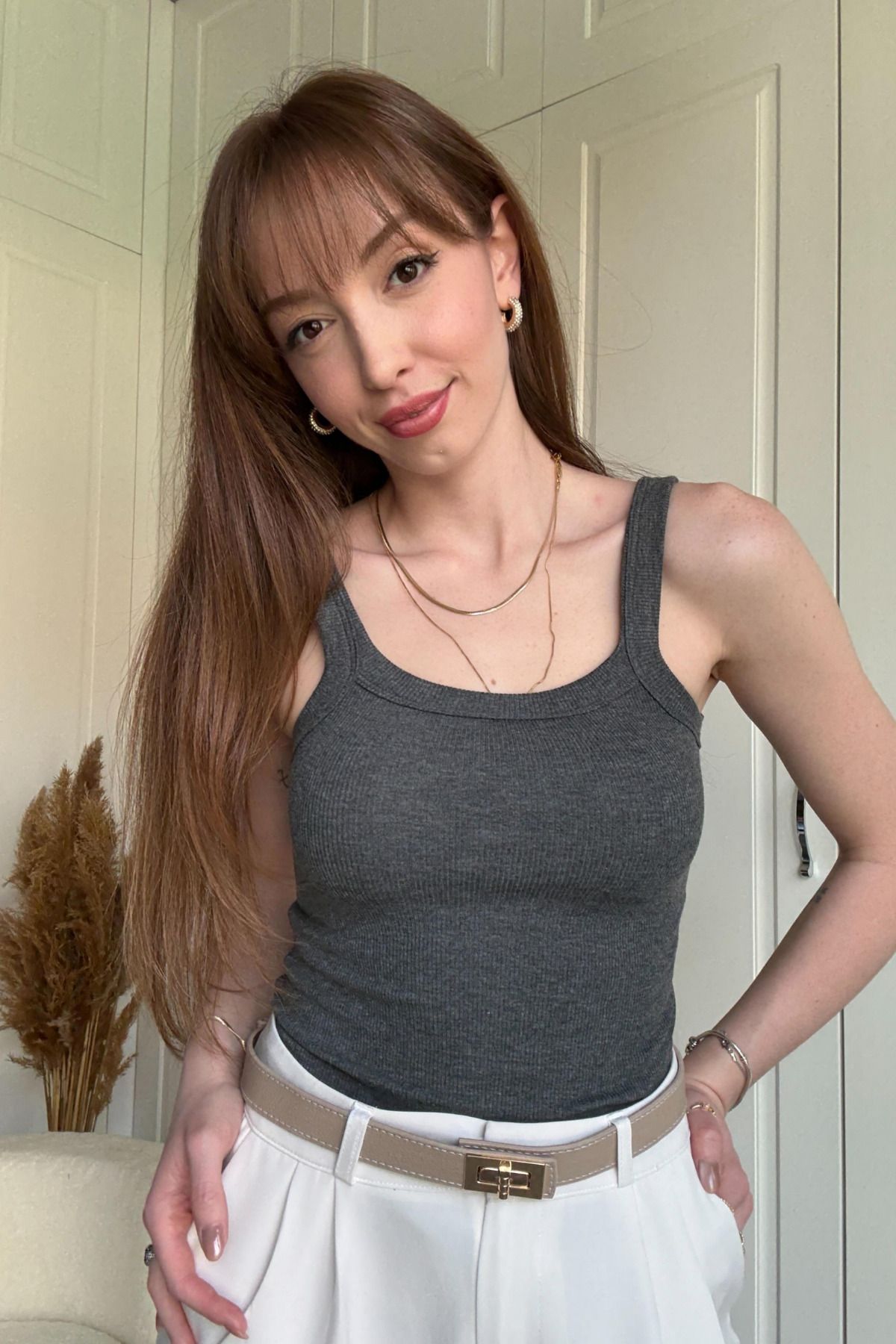 Dilay Gökoğlu Butik Askılı Fitilli Body