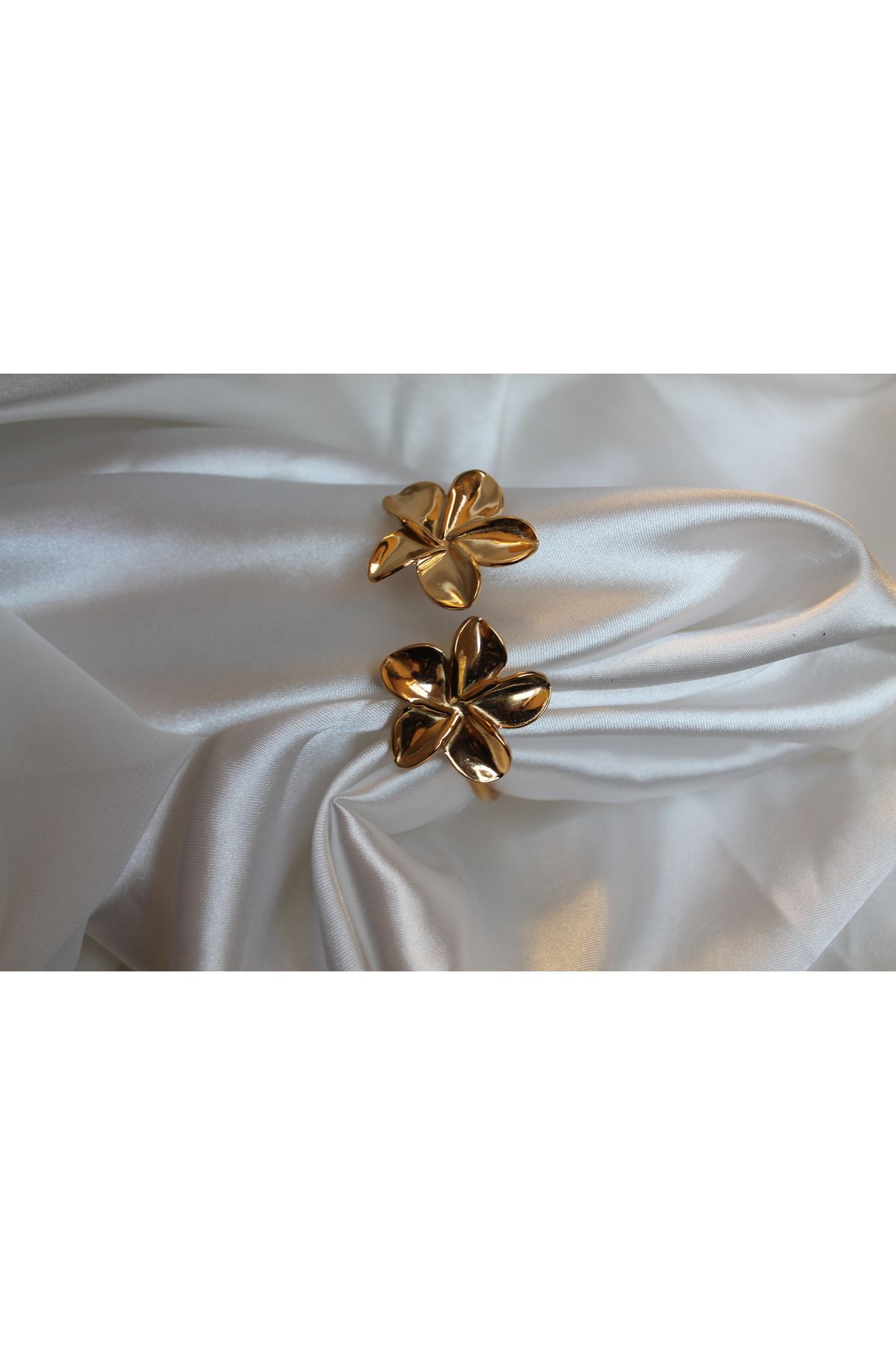 TEDDY JEWELLRY Lotus Model Ayarlanabilir Gold Kelepçe