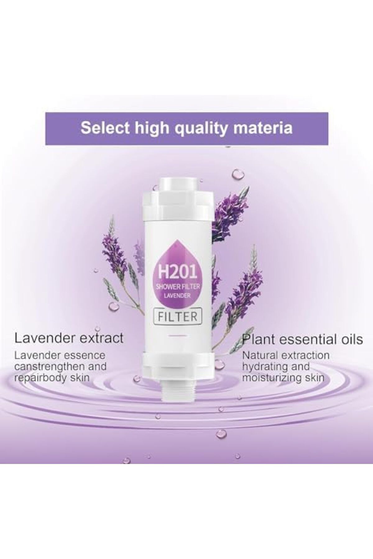 ZPLNOSIN-فلتر دش، فلتر عطري بفيتامين سي، فلتر رأس دش برائحة اللافندر للاستخدام المنزلي 6