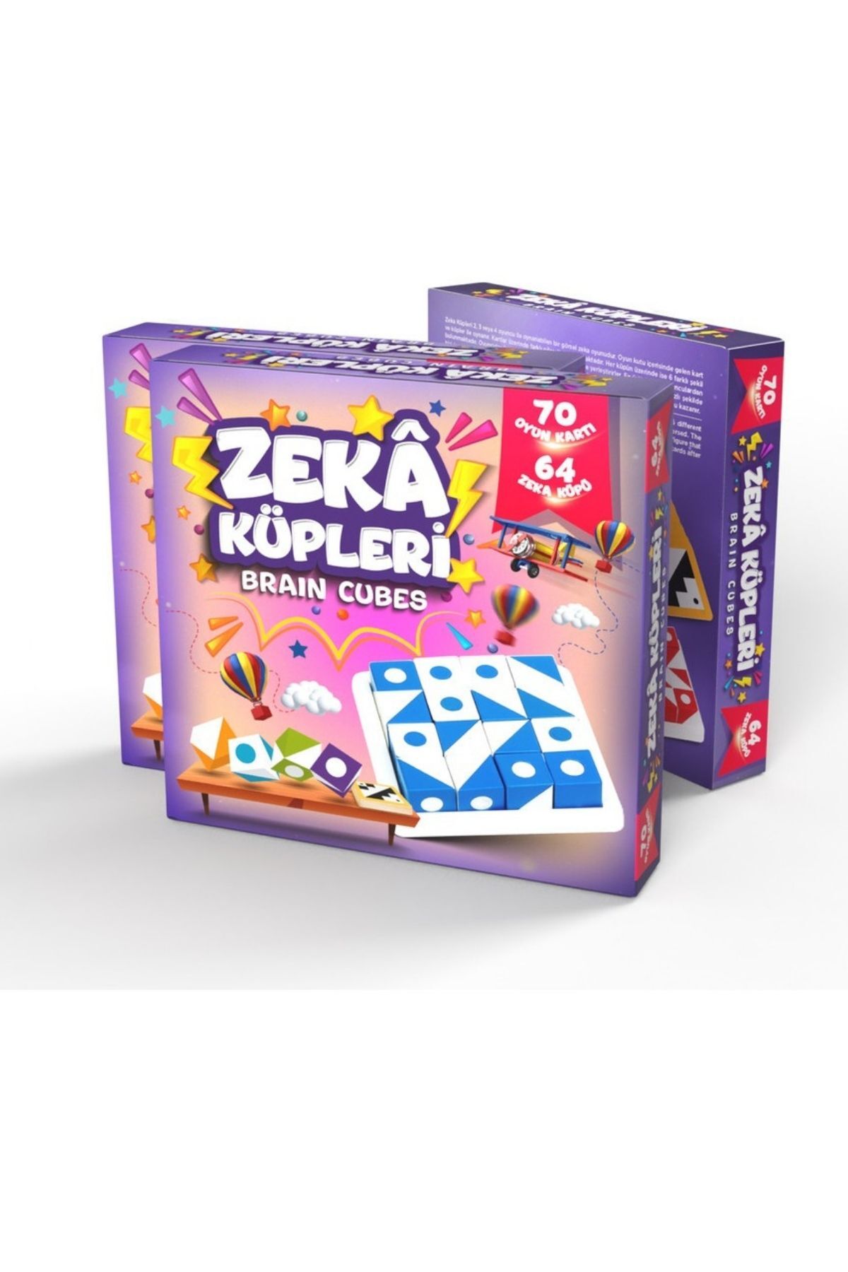 EVENT Zeka Küpleri Eğitici Geliştirici Oyun 70 Oyun Kartı 64 Zeka Küpü fotoğrafı 2 (önizleme)