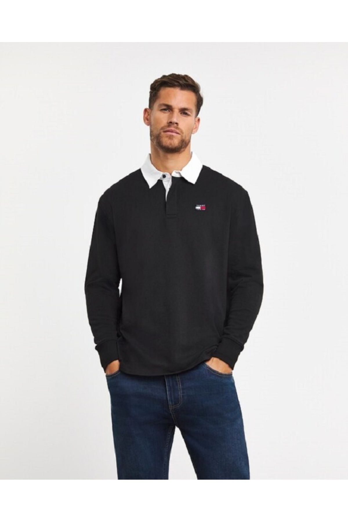 Tommy Hilfiger Sport _TommyHilfiger LOGO Polo Yaka Pique Sweatshirt