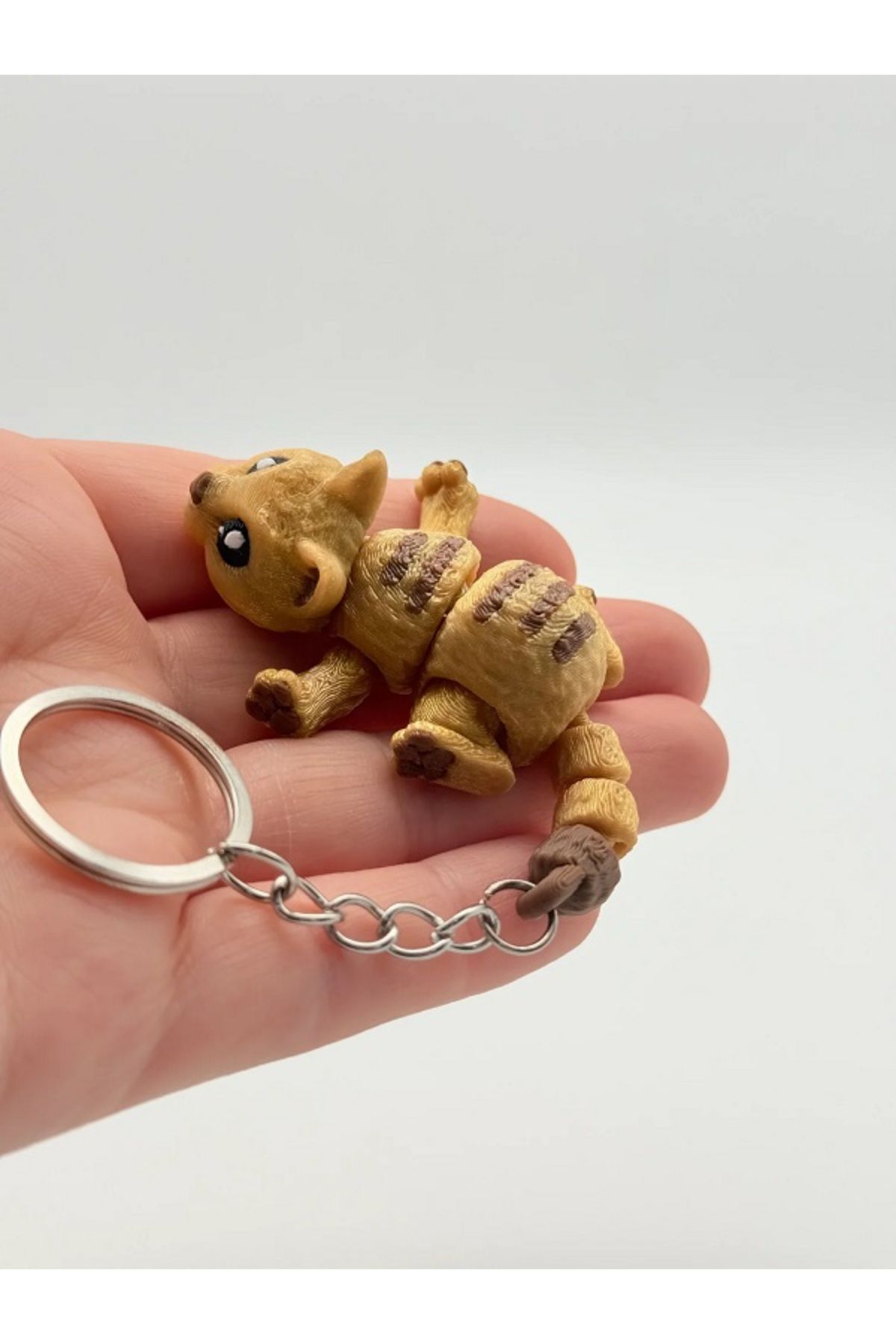 moonparacord 3 D Şirin Hareketli Kedi Anahtarlık
