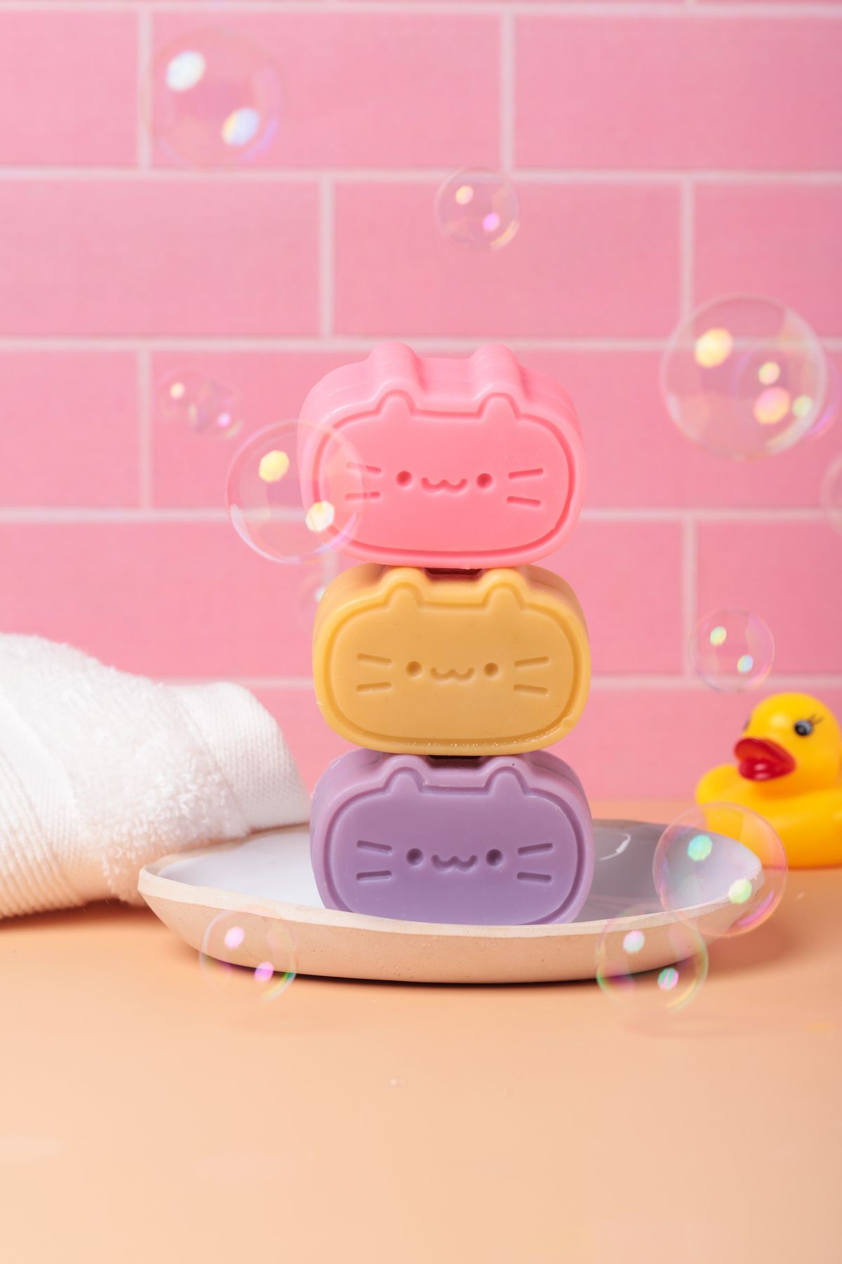 OPS Natural Handmade Soap Kedi Temalı Doğal Çocuk Sabunu (2 kutu)