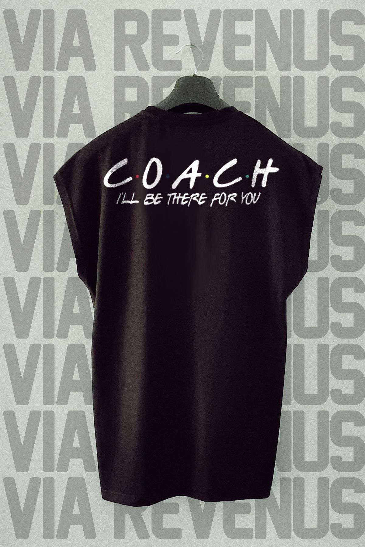 Vordevia Koç Sırt Baskılı Sıfır Kollu Bisiklet Yaka Spor Tshirt