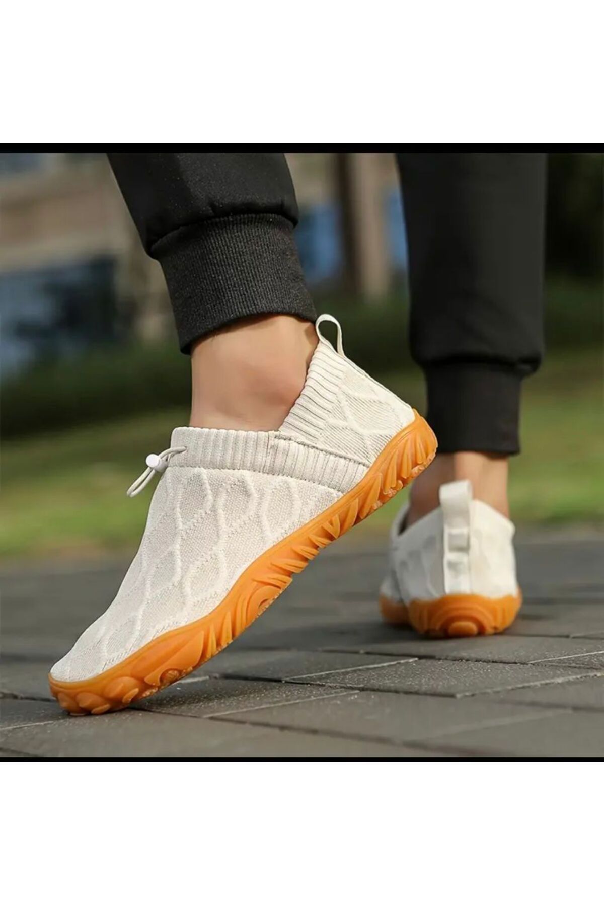 Dark Oobend Recovery Slip On Kadın Erkek Ayakkabıları, Örme Yürüyüş Günlük Spor Ayakkabıları