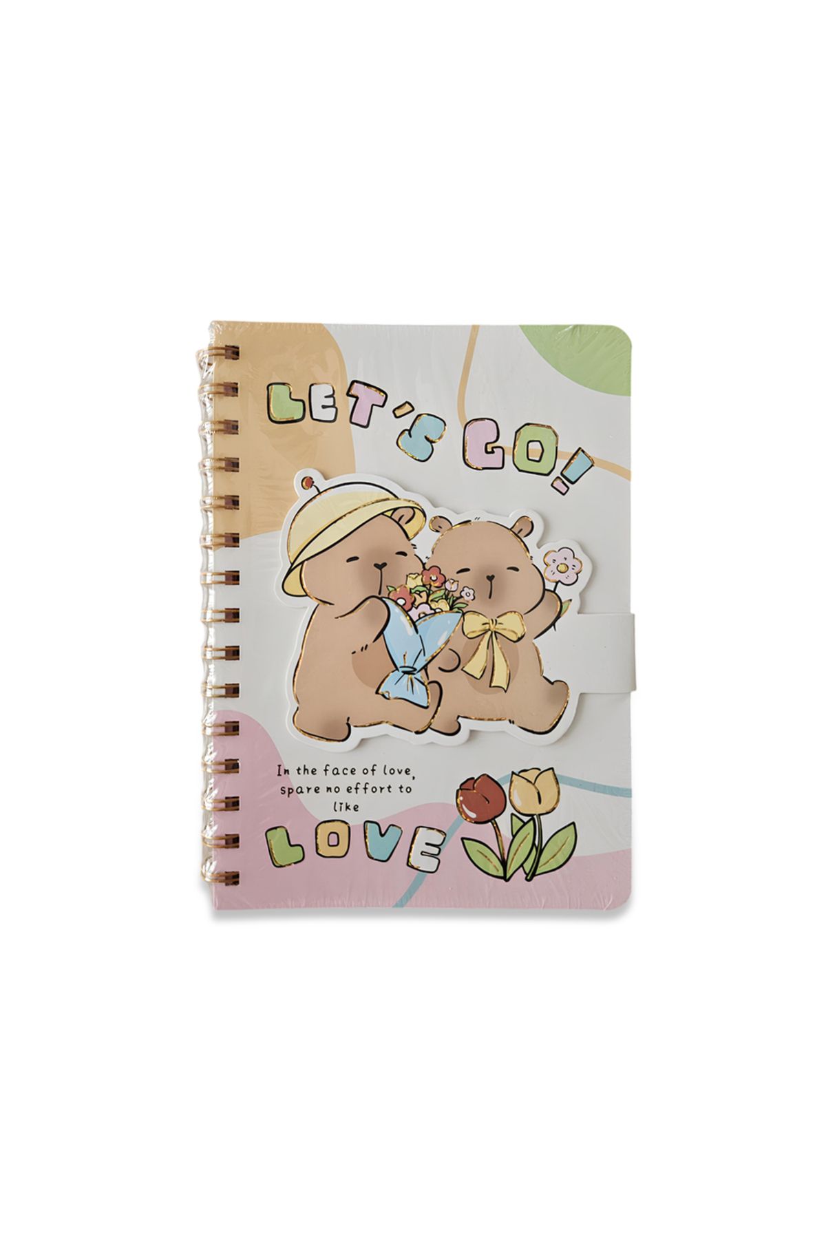 Fancy Space Capybara Spiralli Defter – Let's Go (Cırt Kapaklı)
