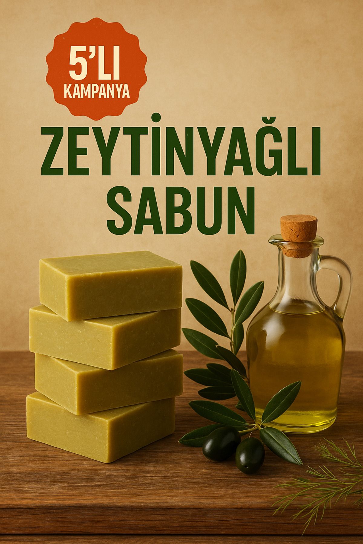 collazer Zeytinyağlı Kalıp Sabun 5 Adet