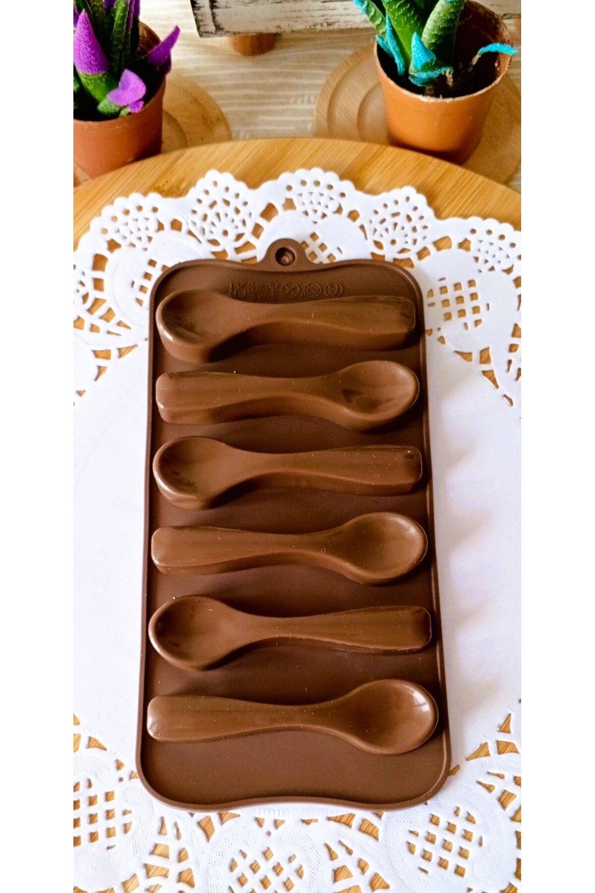 BRE HOME Kaşık Temalı Silikon Çikolata, Jöle, Dondurma Kalıbı