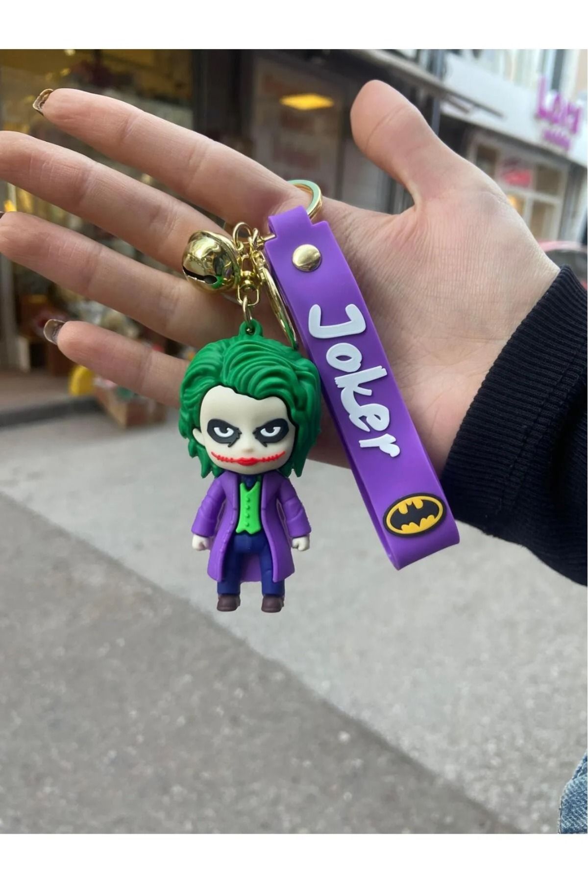 mihi hediyelik 3D Lüks Büyük Boy Marvel Joker Silikon Anahtarlık