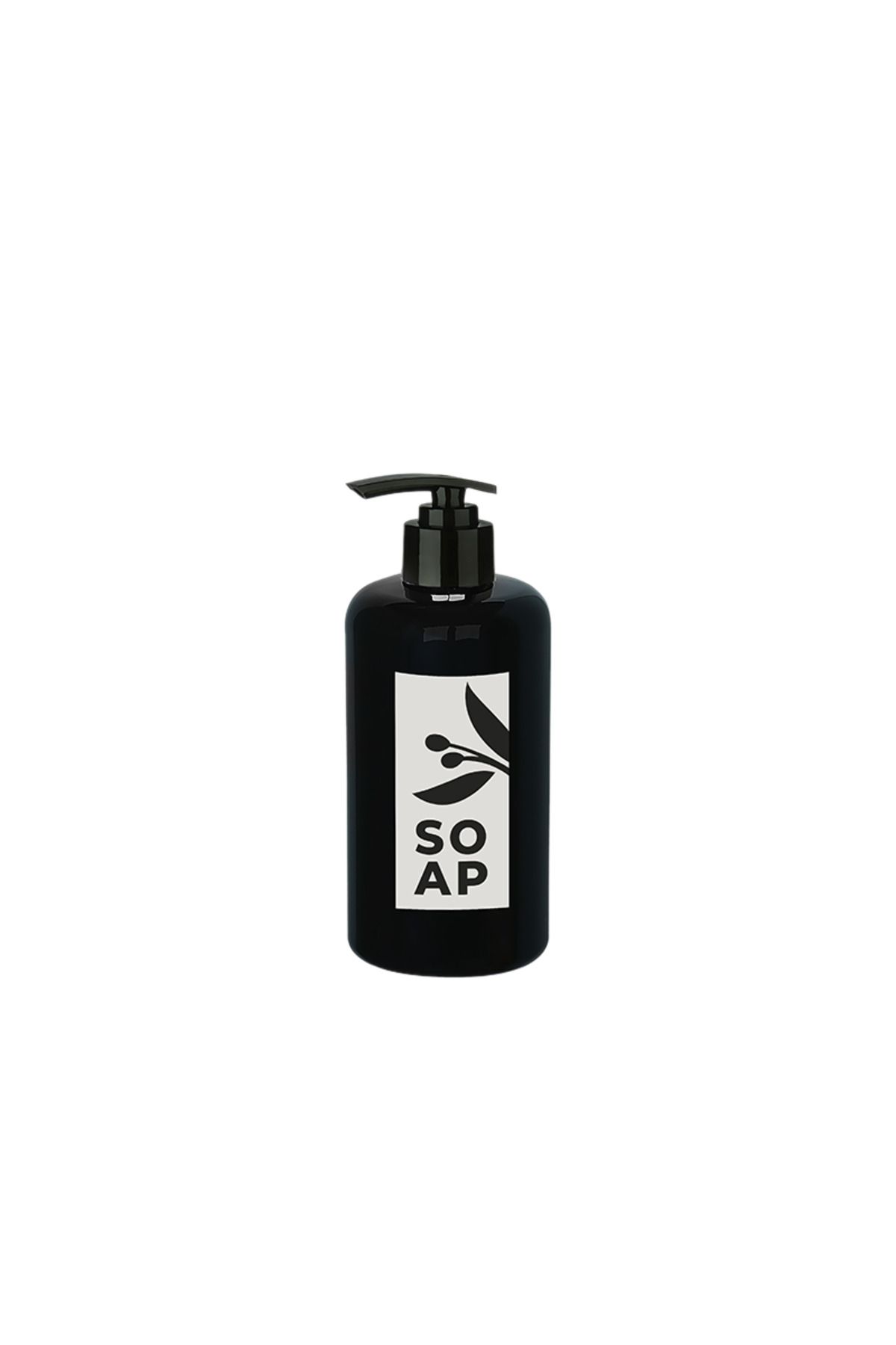 EpicMart Sıvı Sabunluk Yuvarlak Plastik Pompalı 500 ML - Siyah