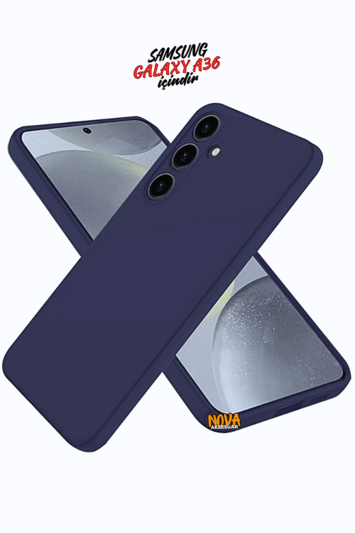 cepmoda SAMSUNG GALAXY A36 Kılıf | Yumuşak Ince Slim Soft Silikon Yerli Üretim Kapak - LACİVERT