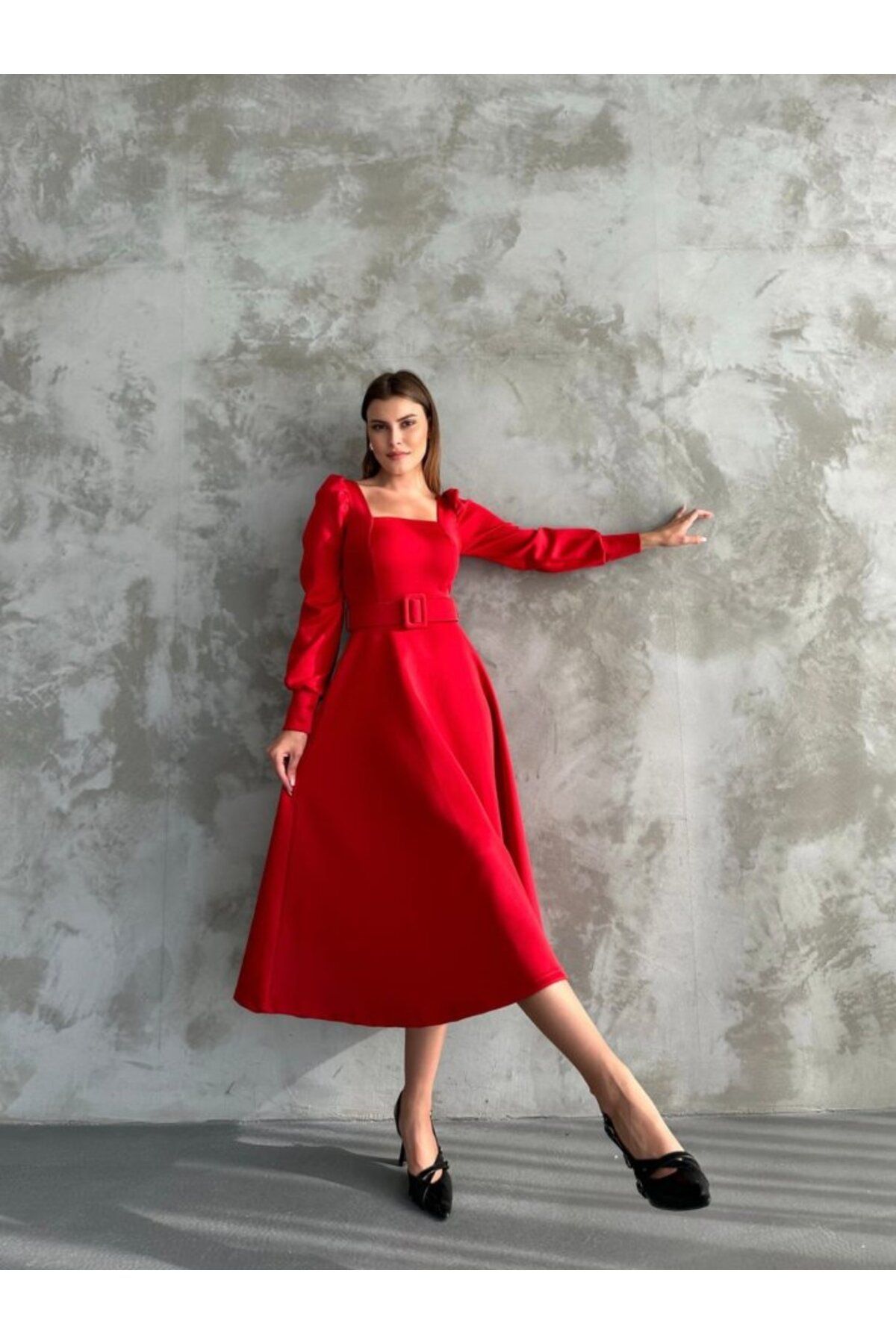 velmorafashion FERMUARLI ELBİSE