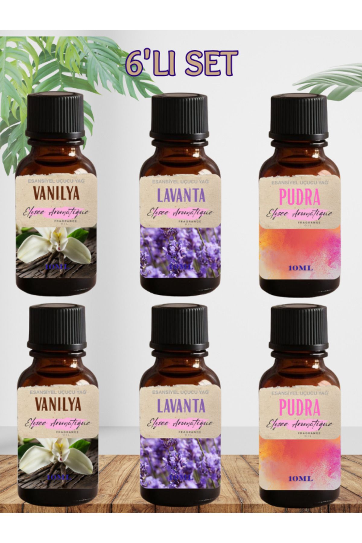 Elysee Aromatique 6'lı Set Esansiyel Uçucu Koku Yağı Difüzör Esansı Buhurdanlık Yağı Aromaterapi Yağı