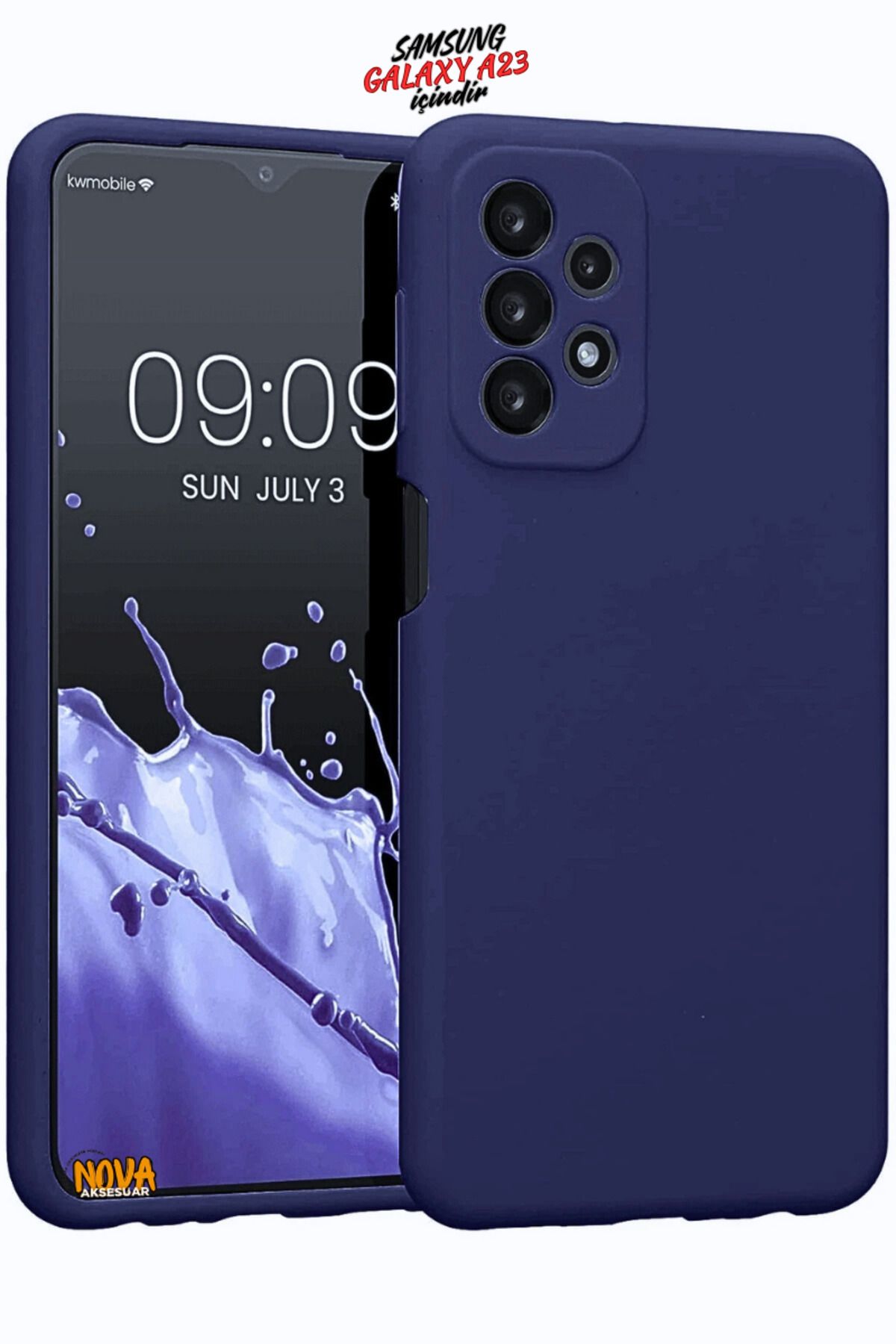 cepmoda SAMSUNG GALAXY A23 4G Kılıf | Yumuşak Ince Slim Soft Silikon Yerli Üretim Kapak - LACİVERT