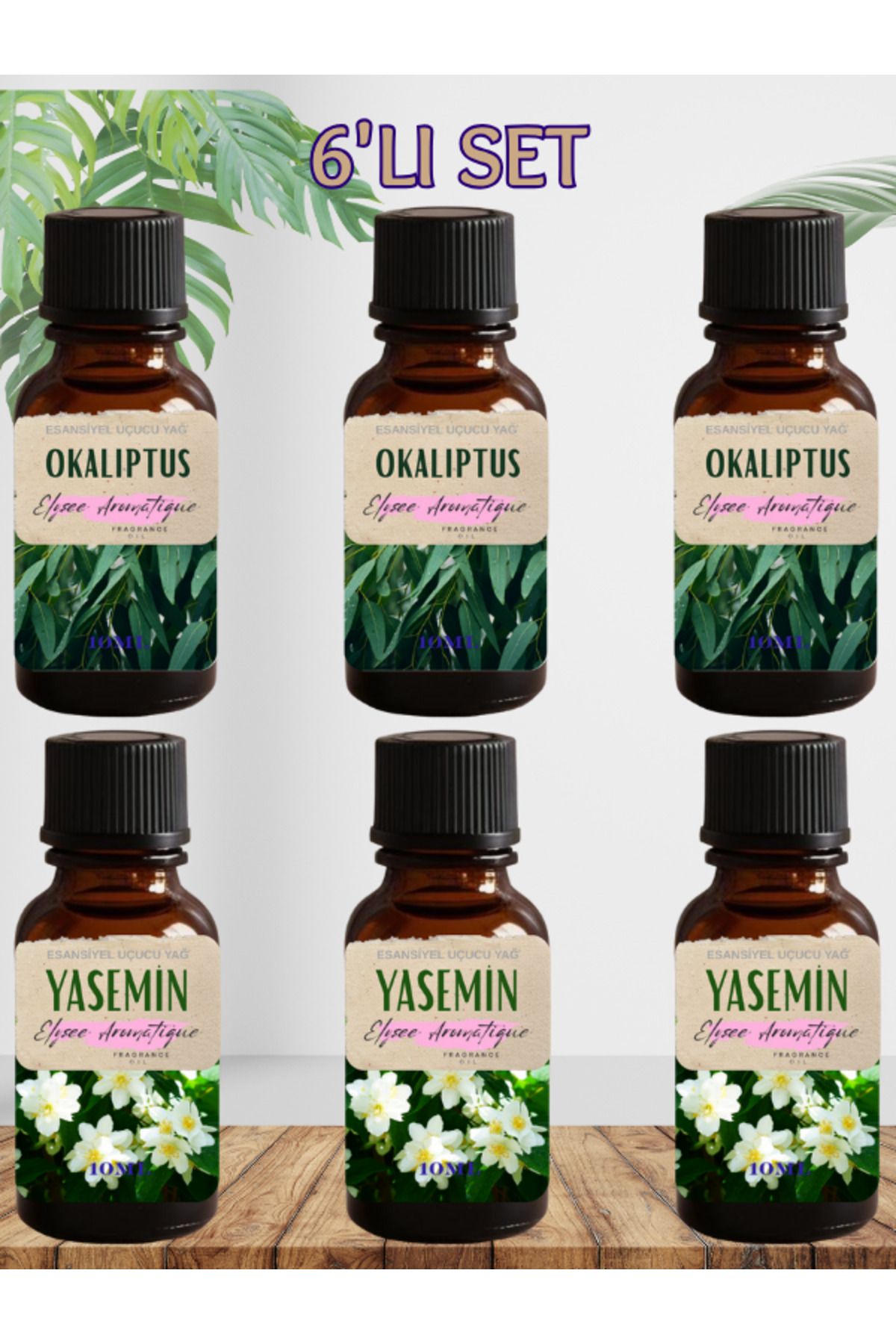 Elysee Aromatique 6'lı Set Esansiyel Uçucu Koku Yağı Difüzör Esansı Buhurdanlık Yağı Aromaterapi Yağı