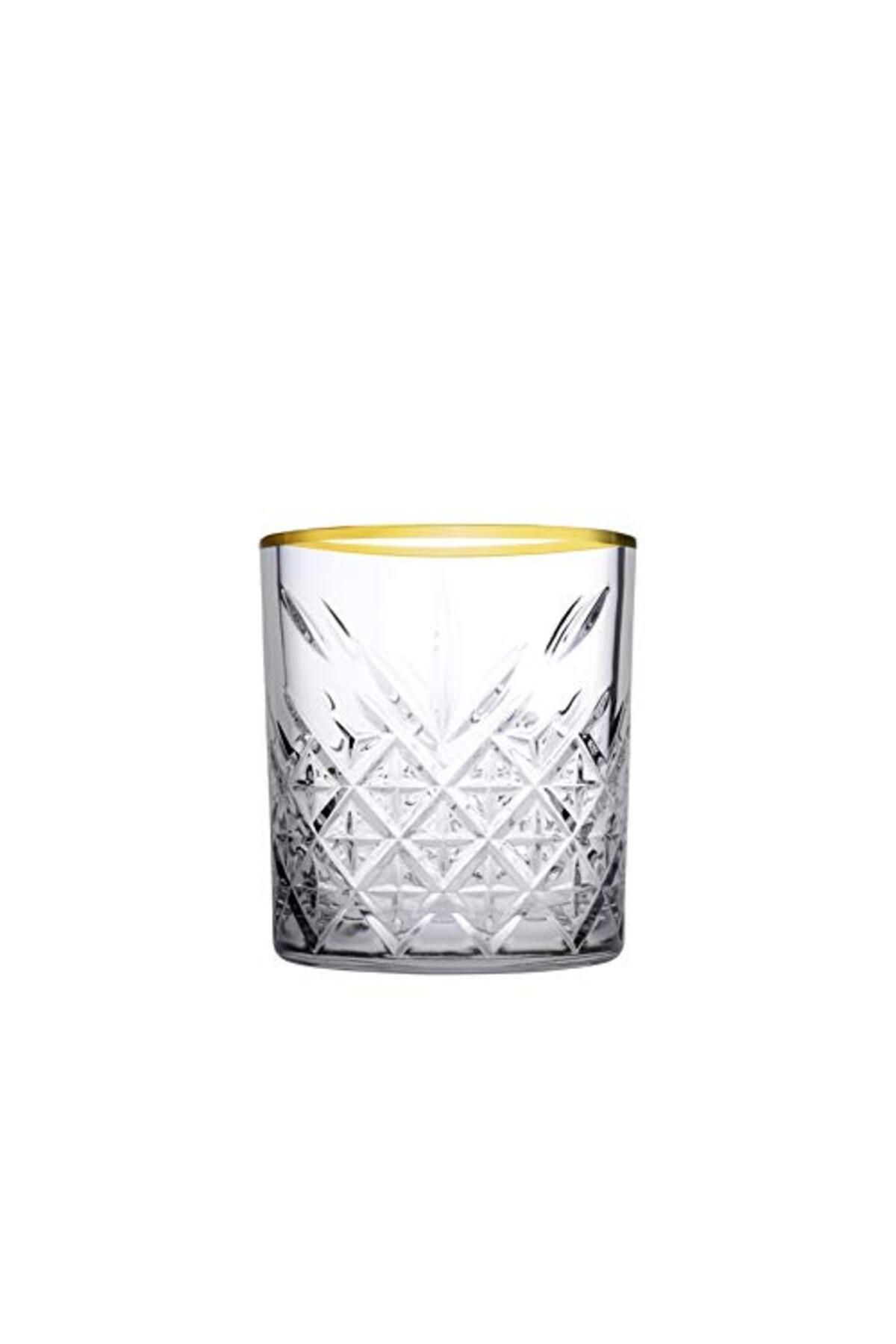 ShopZum Pasabahce 52790g00 Golden Touch Timeless Viski Bardağı, 4&apos;lü, 345 Cc