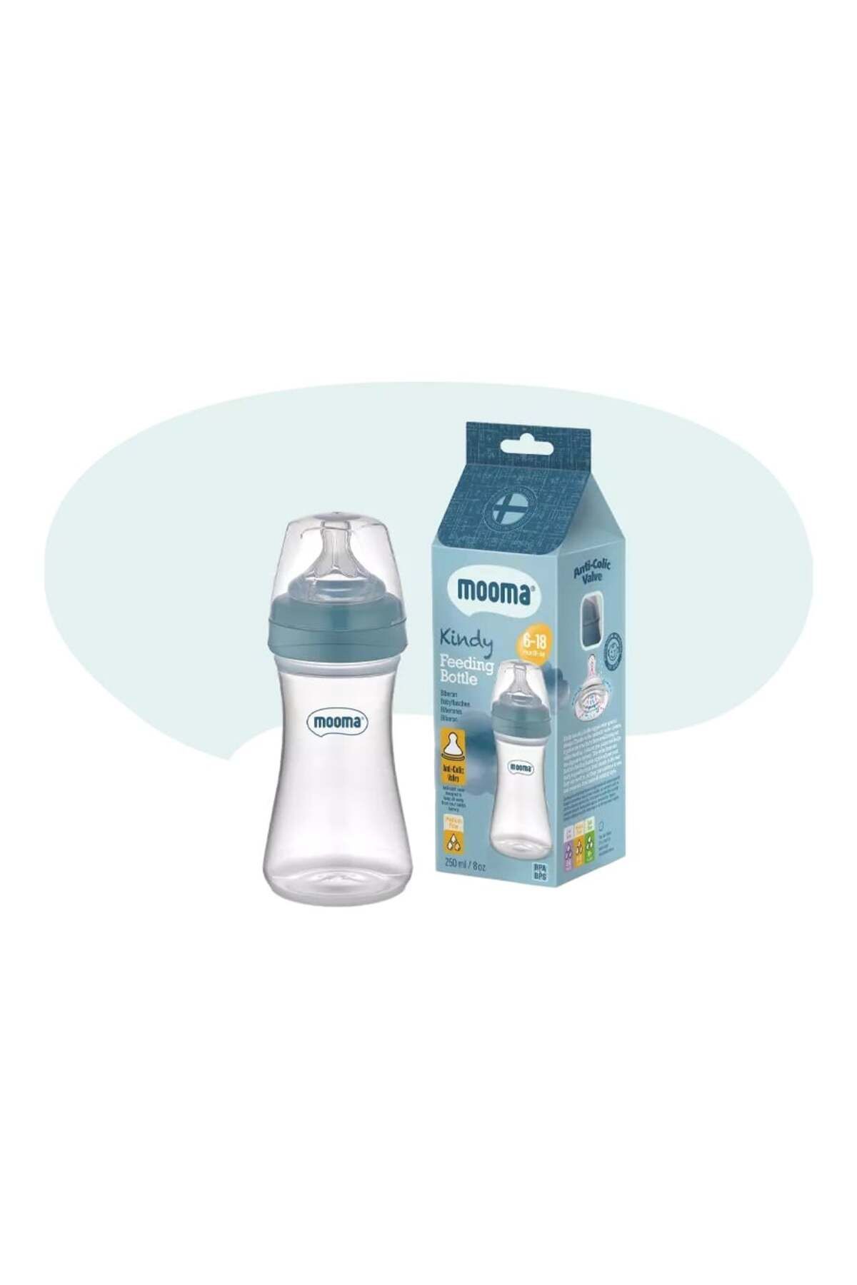 BilfolD Biberon Anti Kolik Biberon 250 ml Kapaklı Biberon 6 - 18 Ay (Orta Akış)