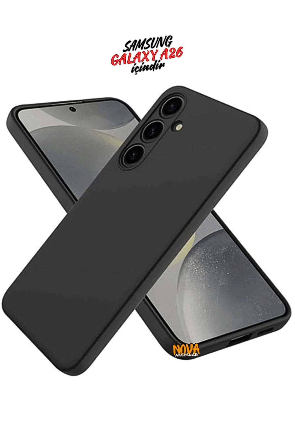 cepmoda SAMSUNG GALAXY A26 Kılıf | Yumuşak Ince Slim Soft Silikon Yerli Üretim Kapak - SİYAH