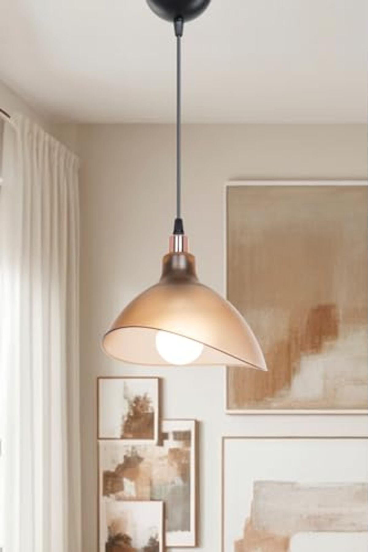 ShopZum Ag Lightdesign Bal Rengi Sarkıt Avize Yatak Odası Salon Mutfak Koridor Lamba 22 Agnm29