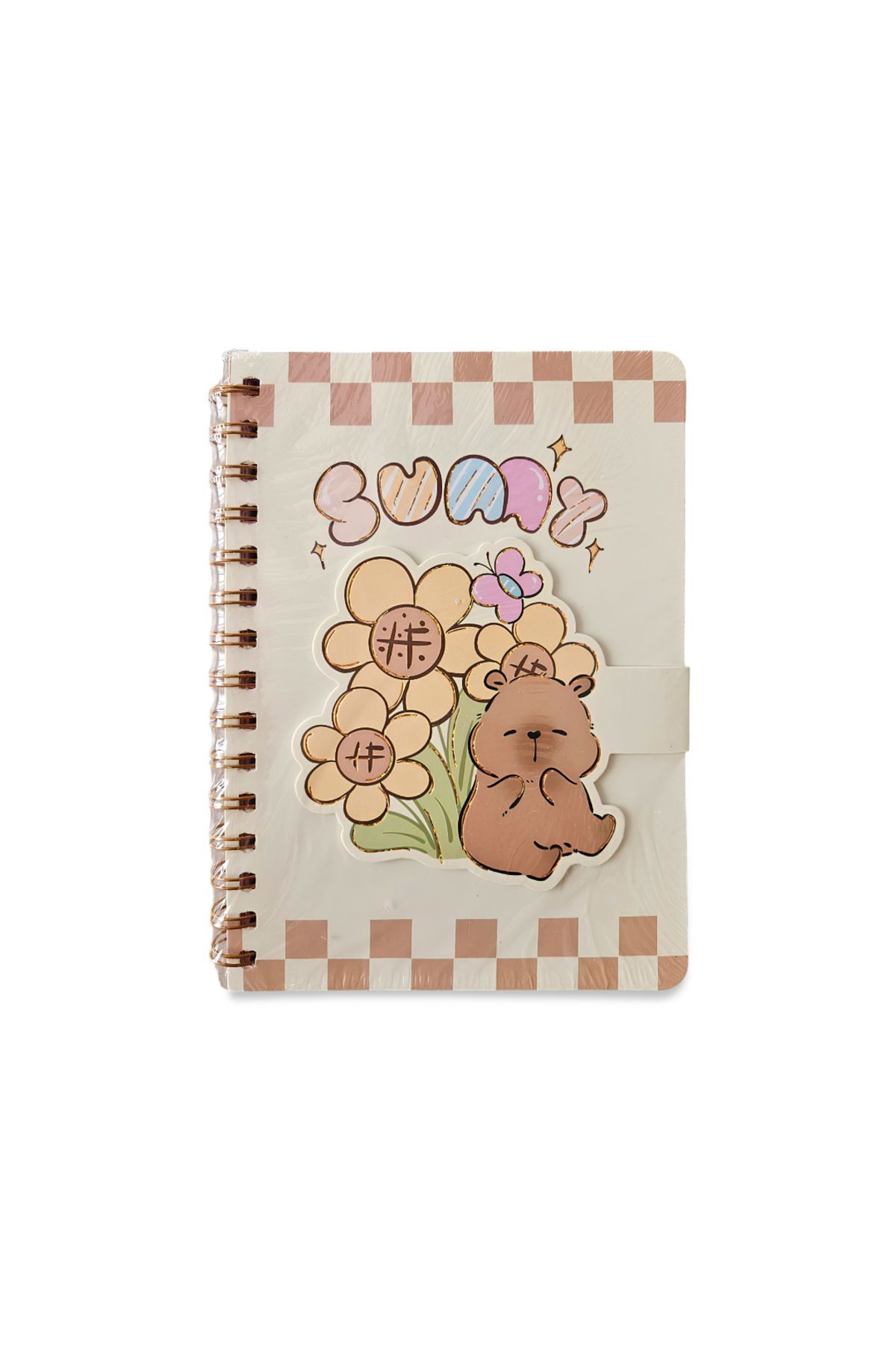 Fancy Space Capybara Spiralli Defter – Sunny (Cırt Kapaklı)