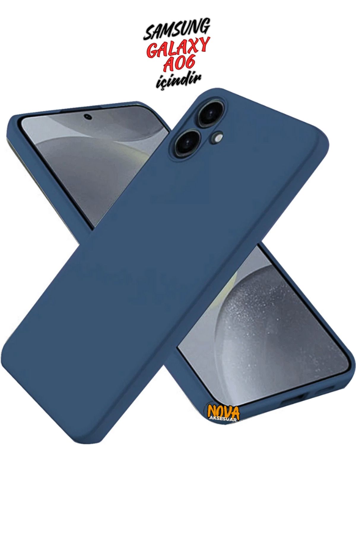 cepmoda SAMSUNG GALAXY A06 Kılıf | Yumuşak Ince Slim Soft Silikon Yerli Üretim Kapak - LACİVERT