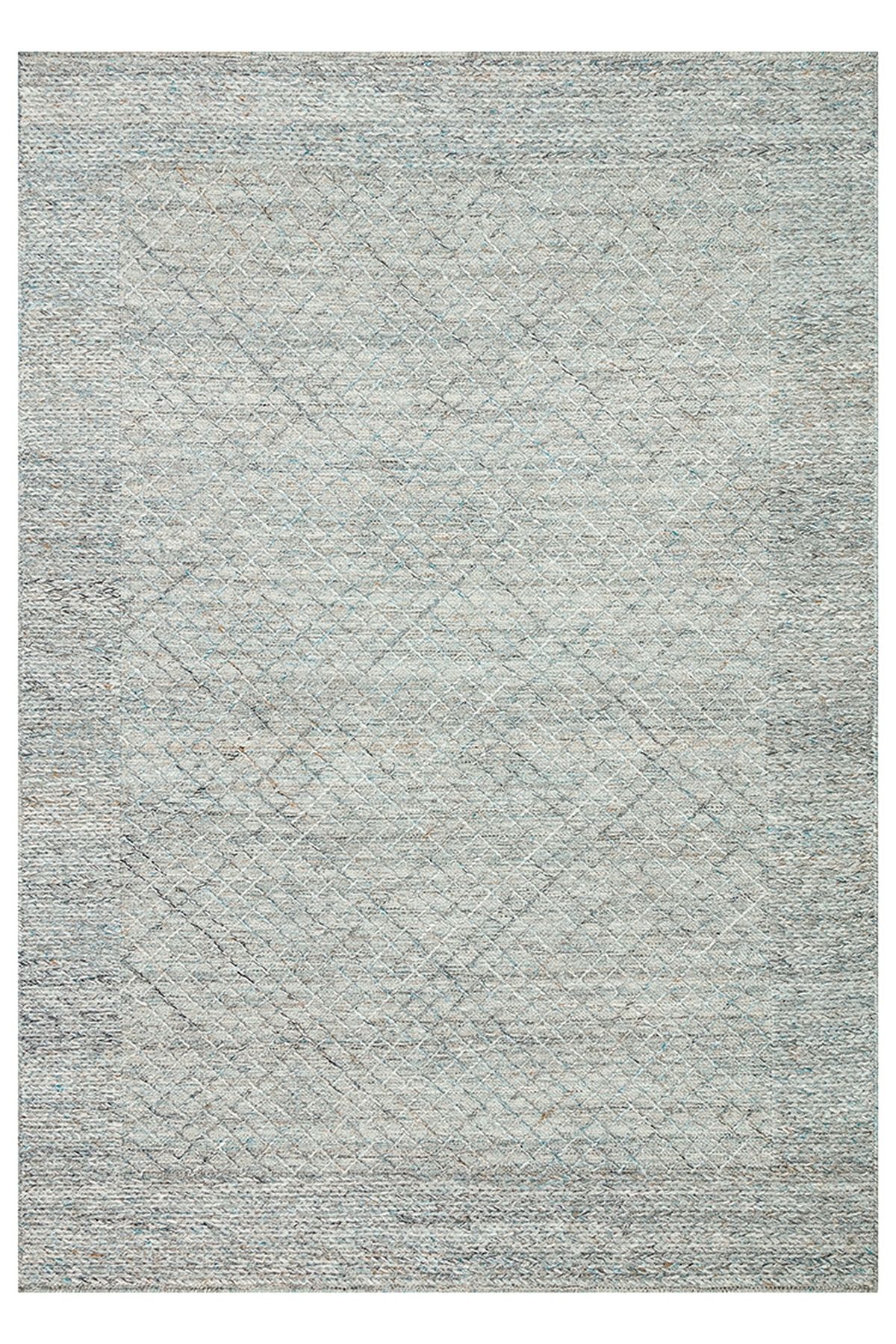 CARPETDOCIA Herringbone Serisi El Dokuma Modern Etnik Salon Oturma Odası Yatak Odası Halı BLUE