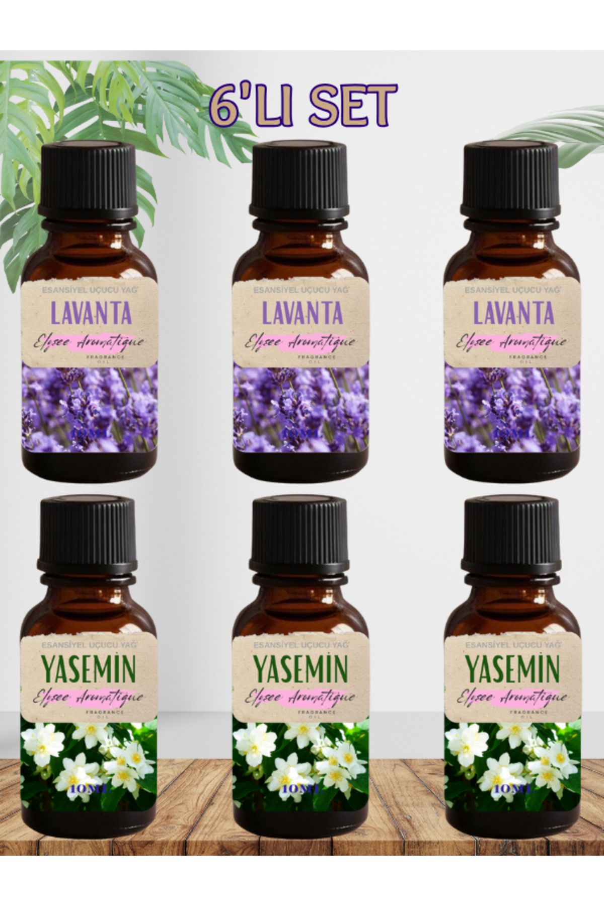 Elysee Aromatique 6'lı Set Esansiyel Uçucu Koku Yağı Difüzör Esansı Buhurdanlık Yağı Aromaterapi Yağı