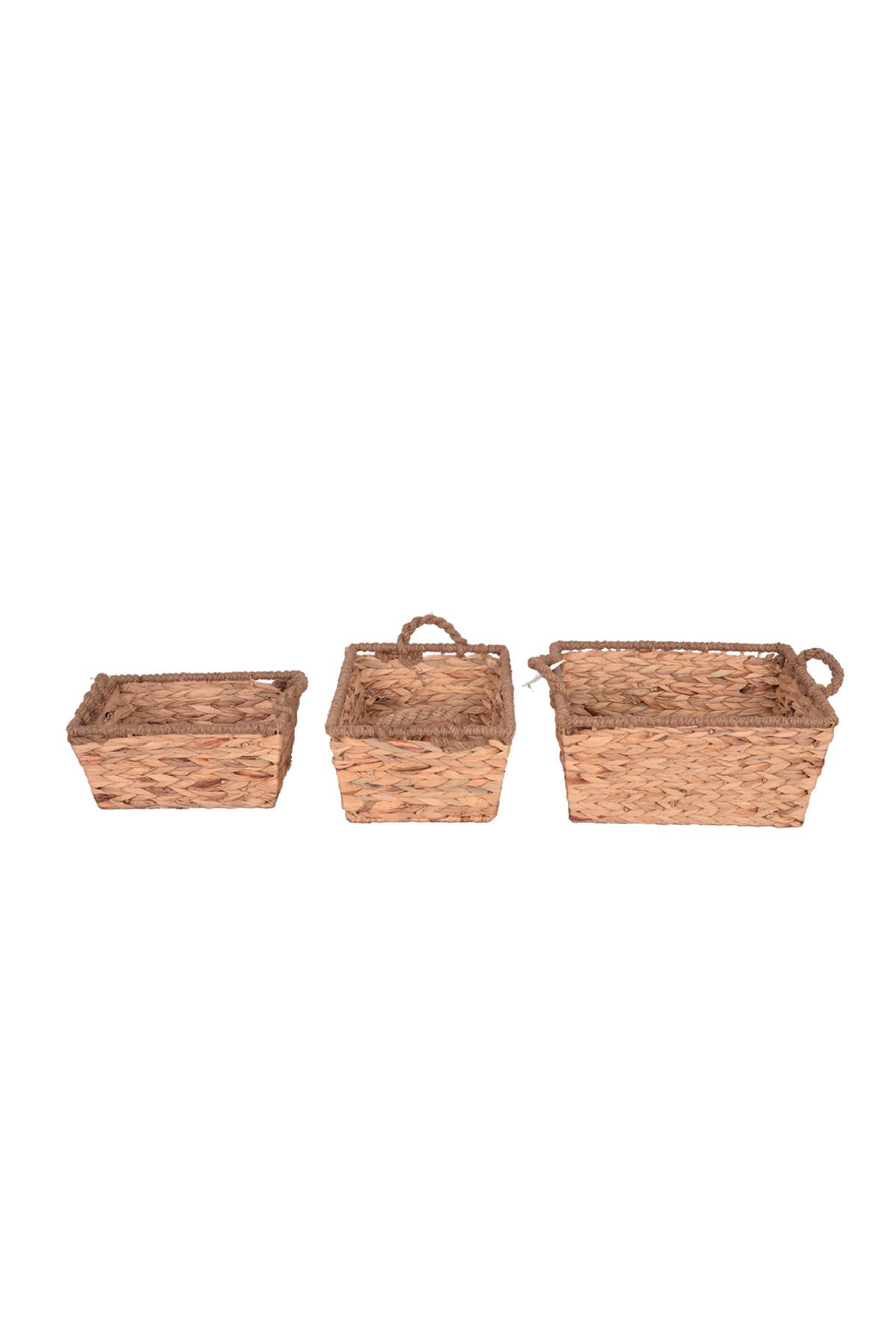 Bahçem Dekoratif Water Hyacinth / Su Sümbülü Sepet 3'Lü Set