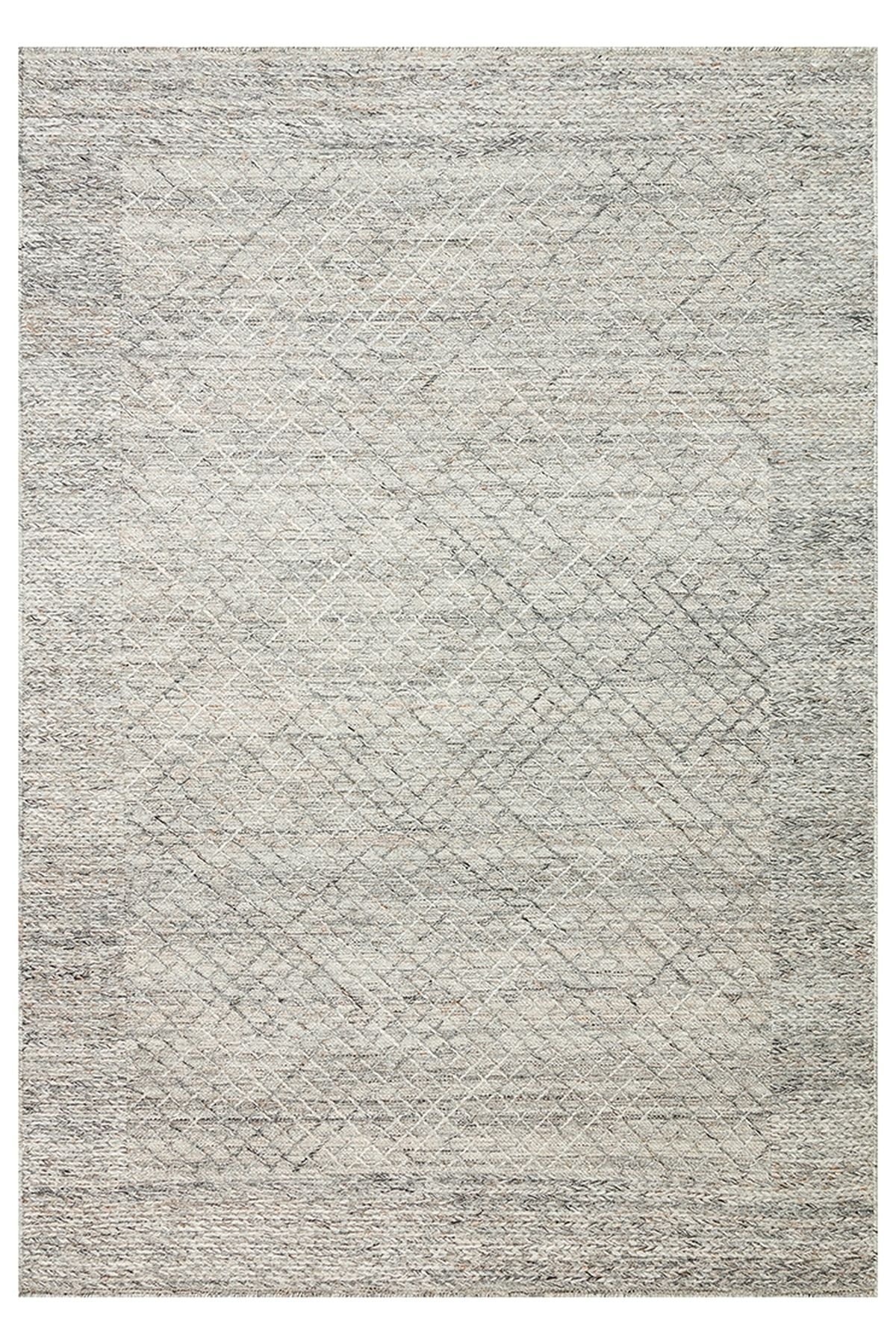 CARPETDOCIA Herringbone Serisi El Dokuma Modern Etnik Salon Oturma Odası Yatak Odası Halı GREY