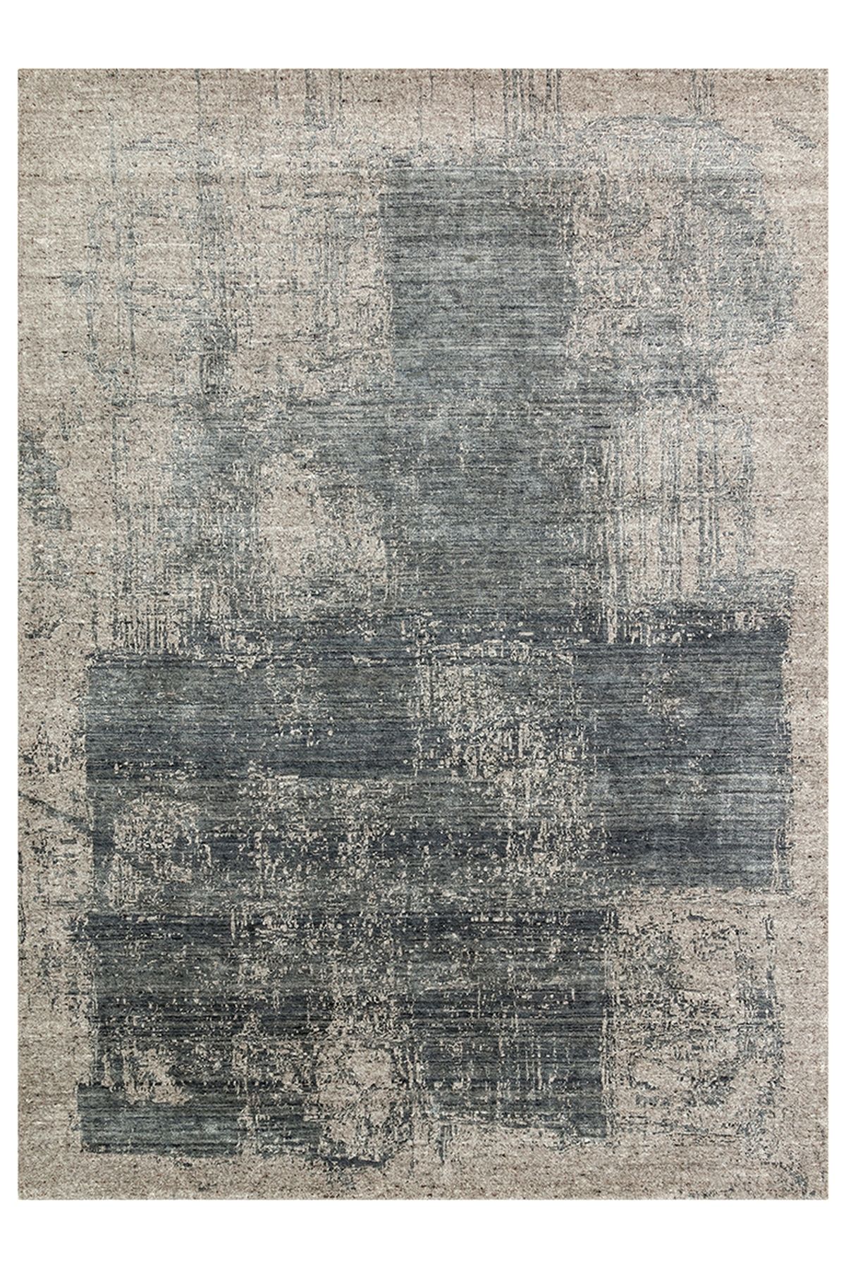CARPETDOCIA Pallette Multi Serisi %100 Naturel Yün Viskon Pamuk El Dokuma Salon Oturma Odası Halı COAL