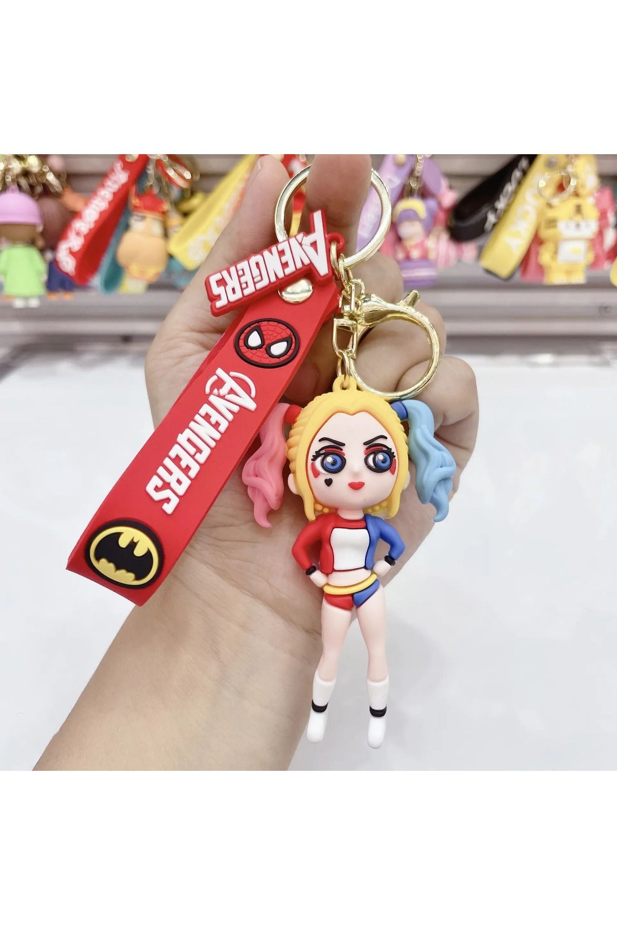 mihi hediyelik Avengers Marvel Wonder Woman Silikon Anahtarlık Çanta Süsü Oyuncak 1 adet