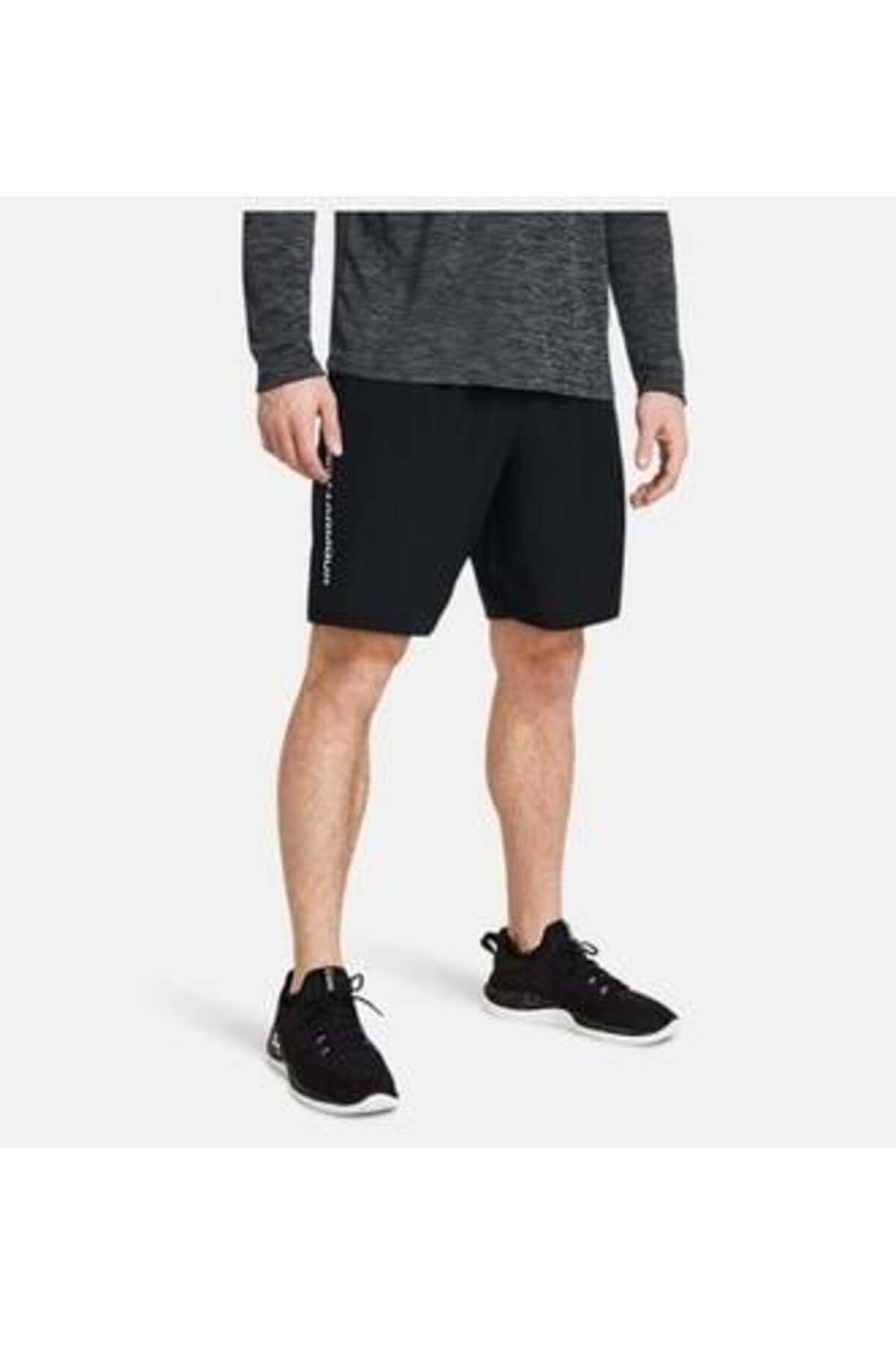 Under Armour Erkek UA Tech Dokuma Wordmark ŞortSİYAH