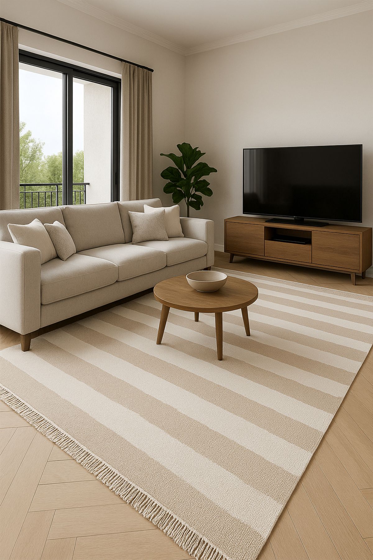Has Halı Luvi LVL 08 Bej - Salon, Koridor (Yolluk), Mutfak, Antre, Yatak ve Oturma Odası Halısı