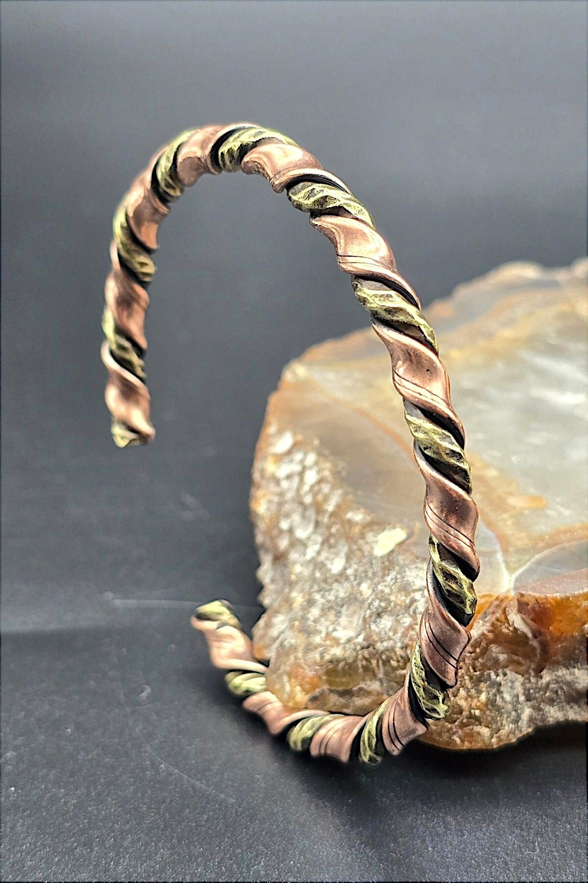 NBS Beautiful Naturel Stones Bakır Saf Gerçek Bileklik Ayarlanabilir Unisex Trend Tasarım