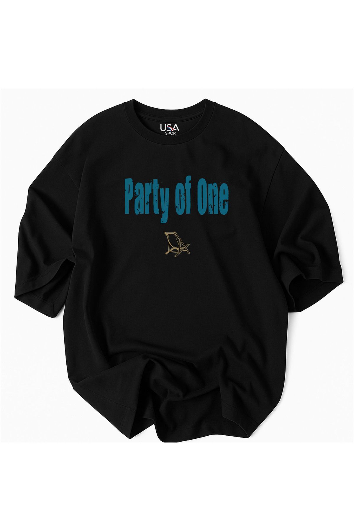 Advantage Kod Trend Tek kişilik parti temalı Unisex Oversize %100 Pamuklu T-Shirt