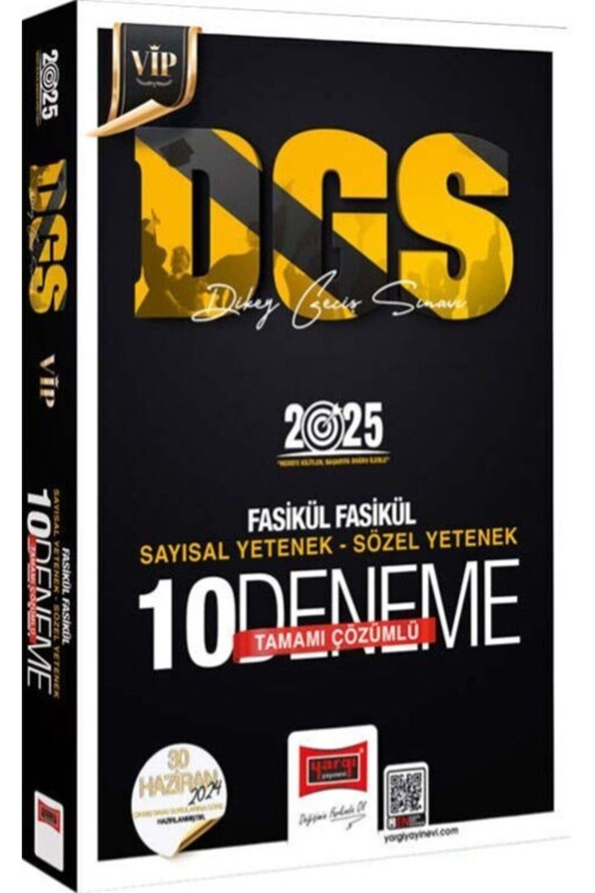 Ankara Kitap Merkezi 2025 DGS Vip Tamamı Çözümlü Sayısal Sözel Yetenek Fasikül Fasikül 10 Deneme Yargı Yayınları
