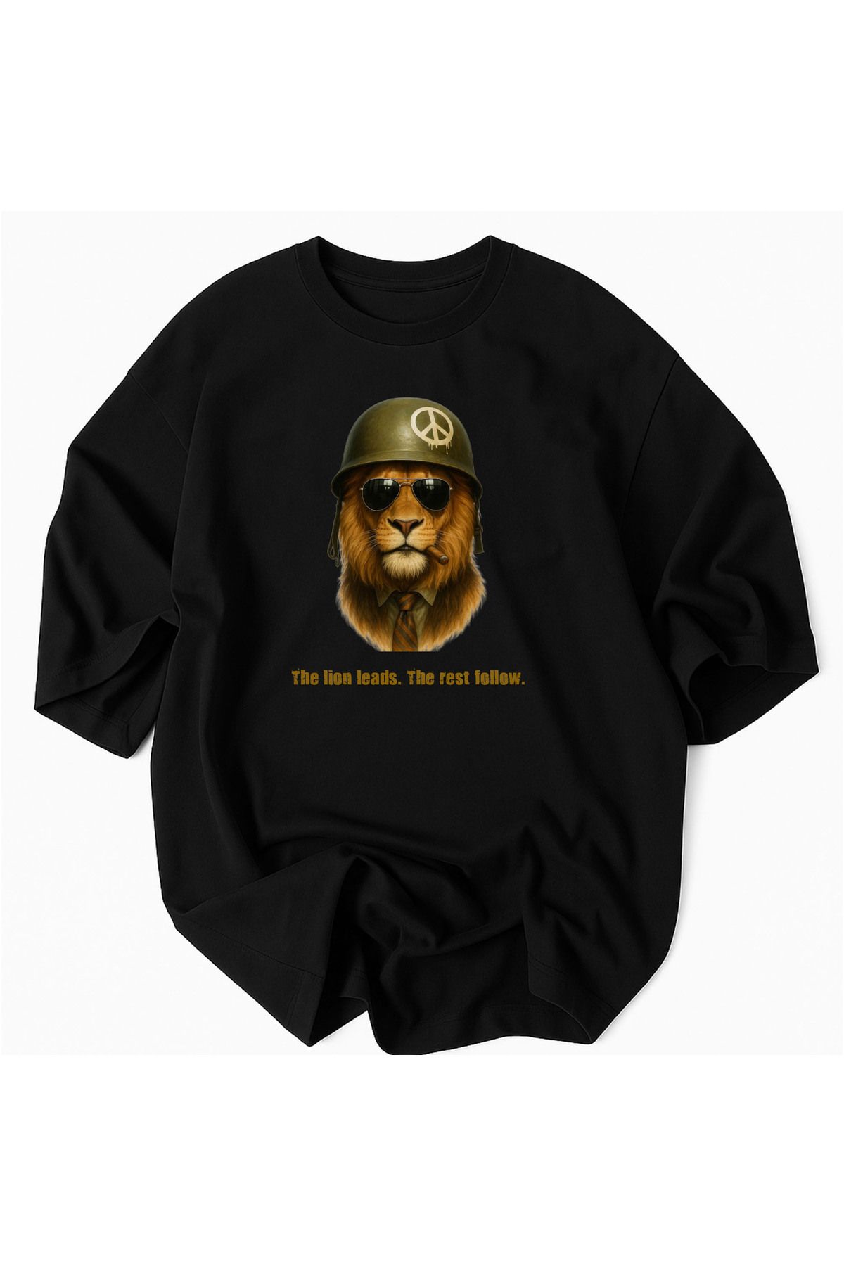 JDM Kod Trend Lion Aslan Temalı Motorcu Tişört RACING® Resmi Koleksiyon %100 Pamuklu T-Shirt