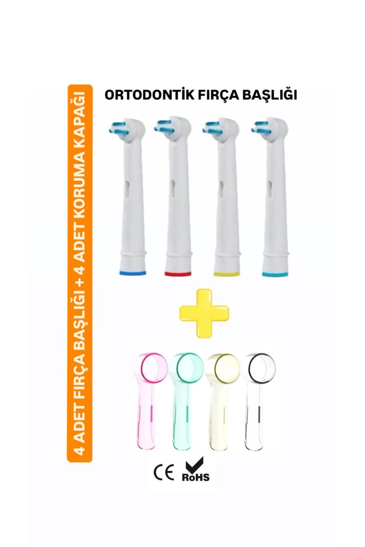 5D NEW WHITE Oral B Uyumlu Ortodontik Clean Yedek Başlık