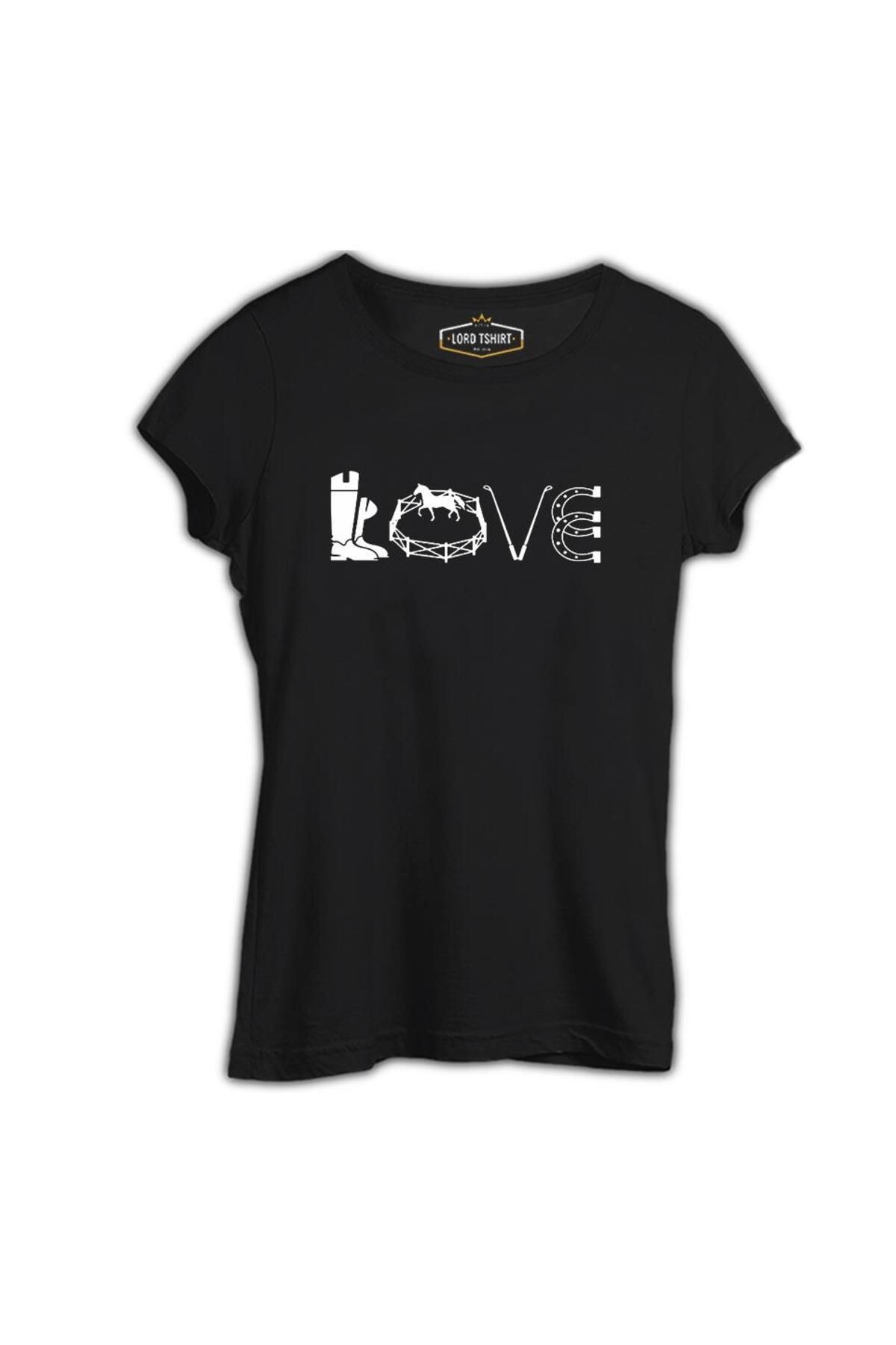 Lord T-Shirt At 8 Siyah Kadın Tshirt