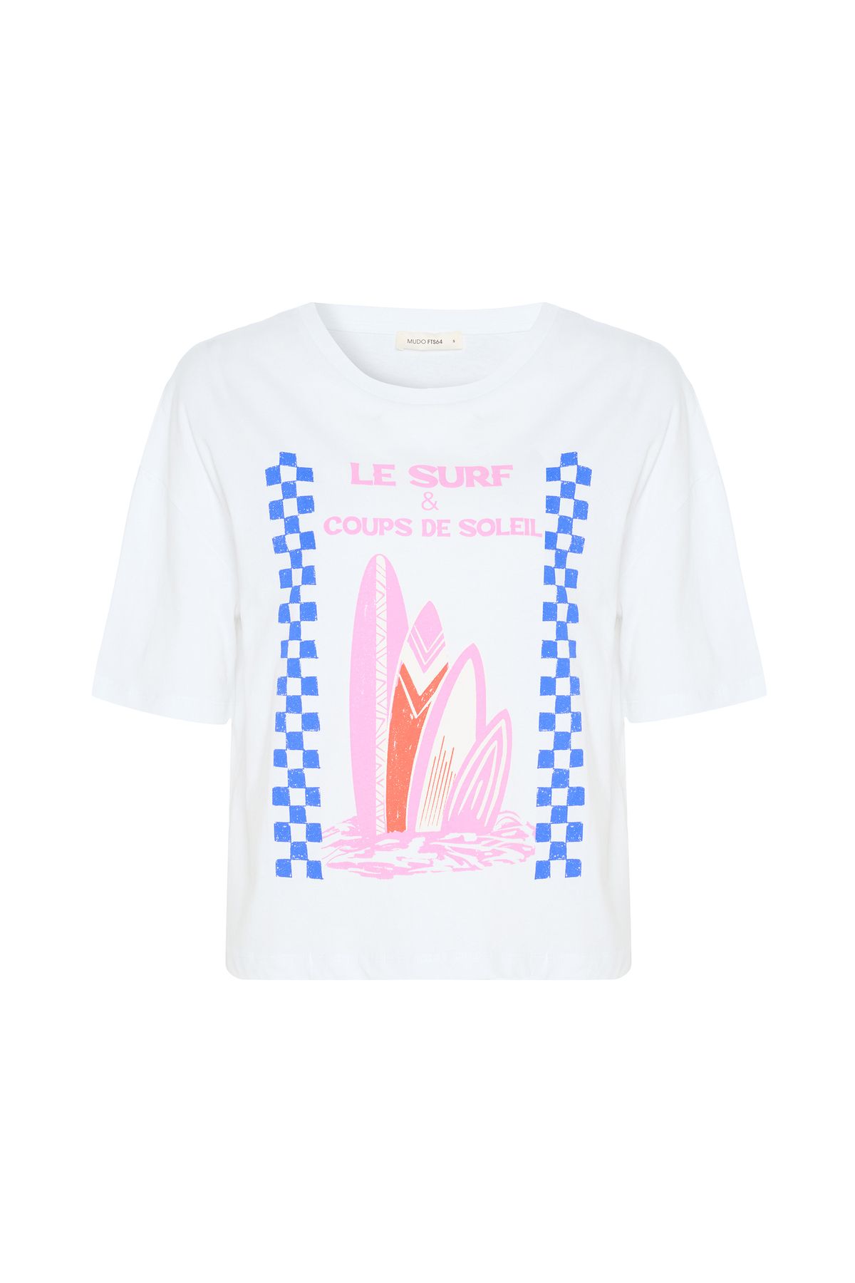 Mudo SLOGAN BASKILI LOOSE FIT BİSİKLET YAKA T-SHIRT