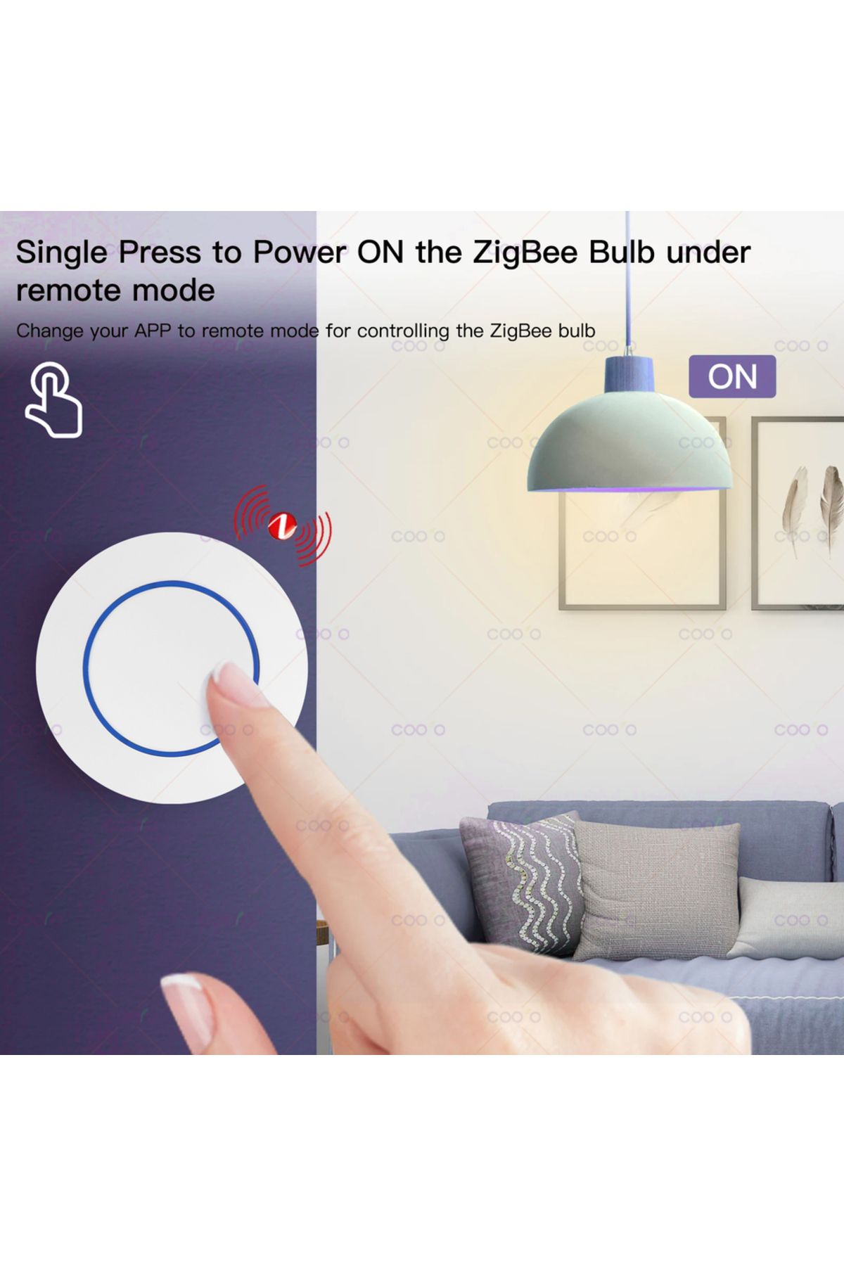 coolo-مفتاح Ewelink Smart Zigbee 3.0 مفتاح الضغط على زر المنزل الذكي اللاسلكي مفتاح التشغيل والإيقاف للتحكم عن بعد... 4