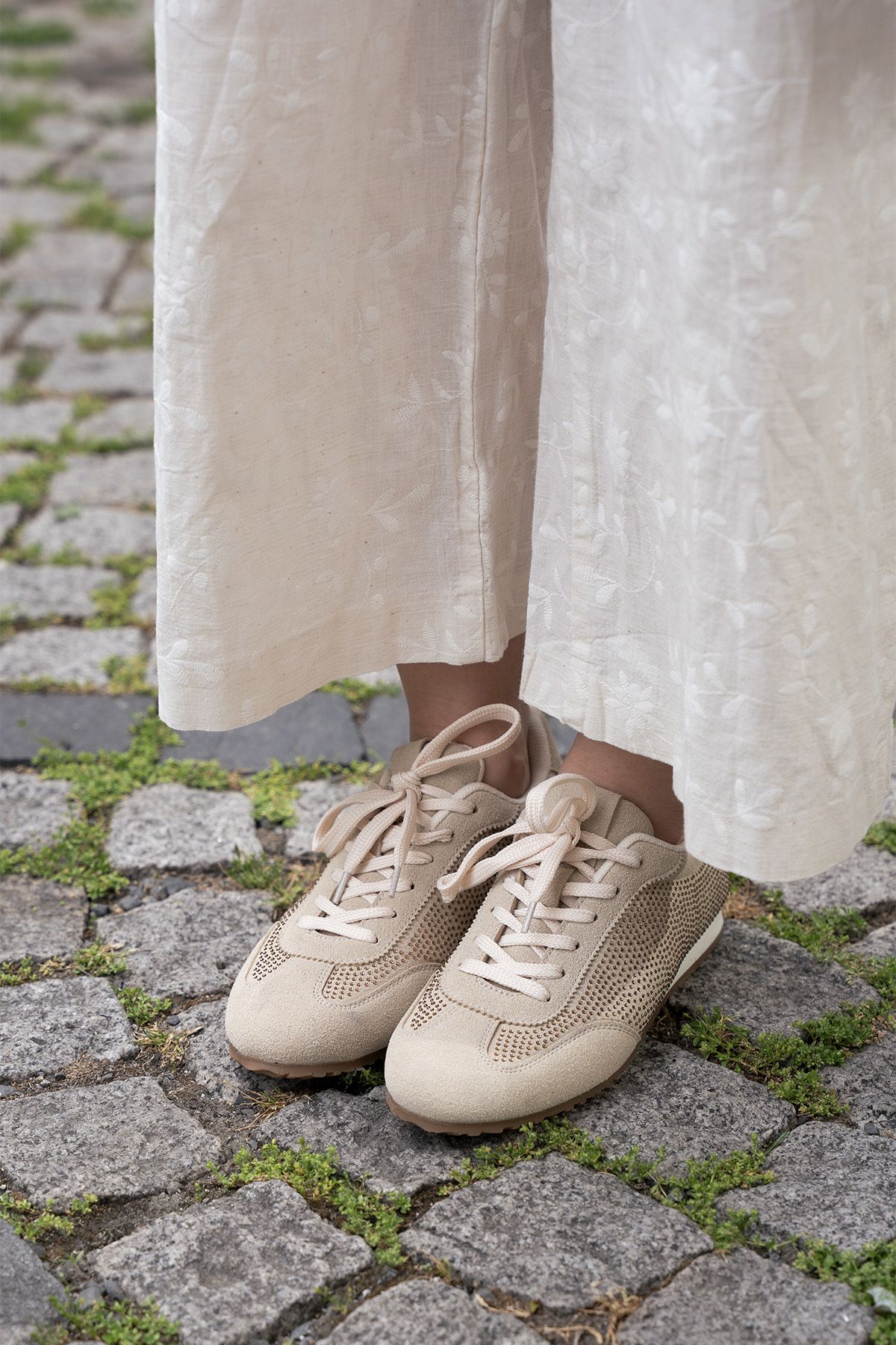 Marjin-Damen Stone Sneaker Sportschuhe Beige/Frost Candy 6