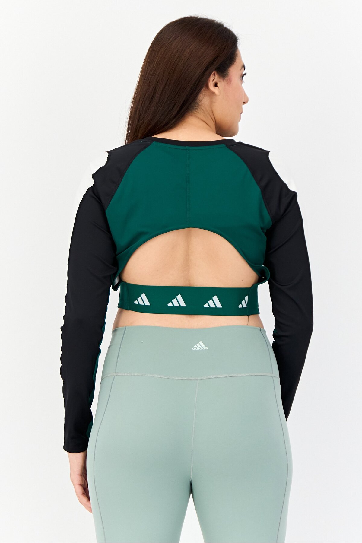 adidas-Women Sportwear Fit Running Top, Green 4