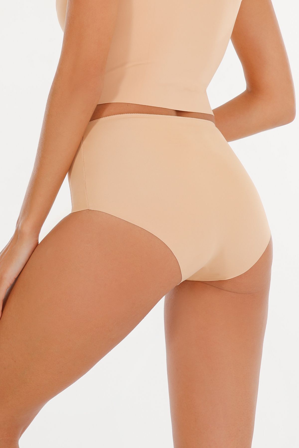 Sensu-Women's High Waist Seamless Laser Cut Panties (Waisted Elastic) Set of 3 4