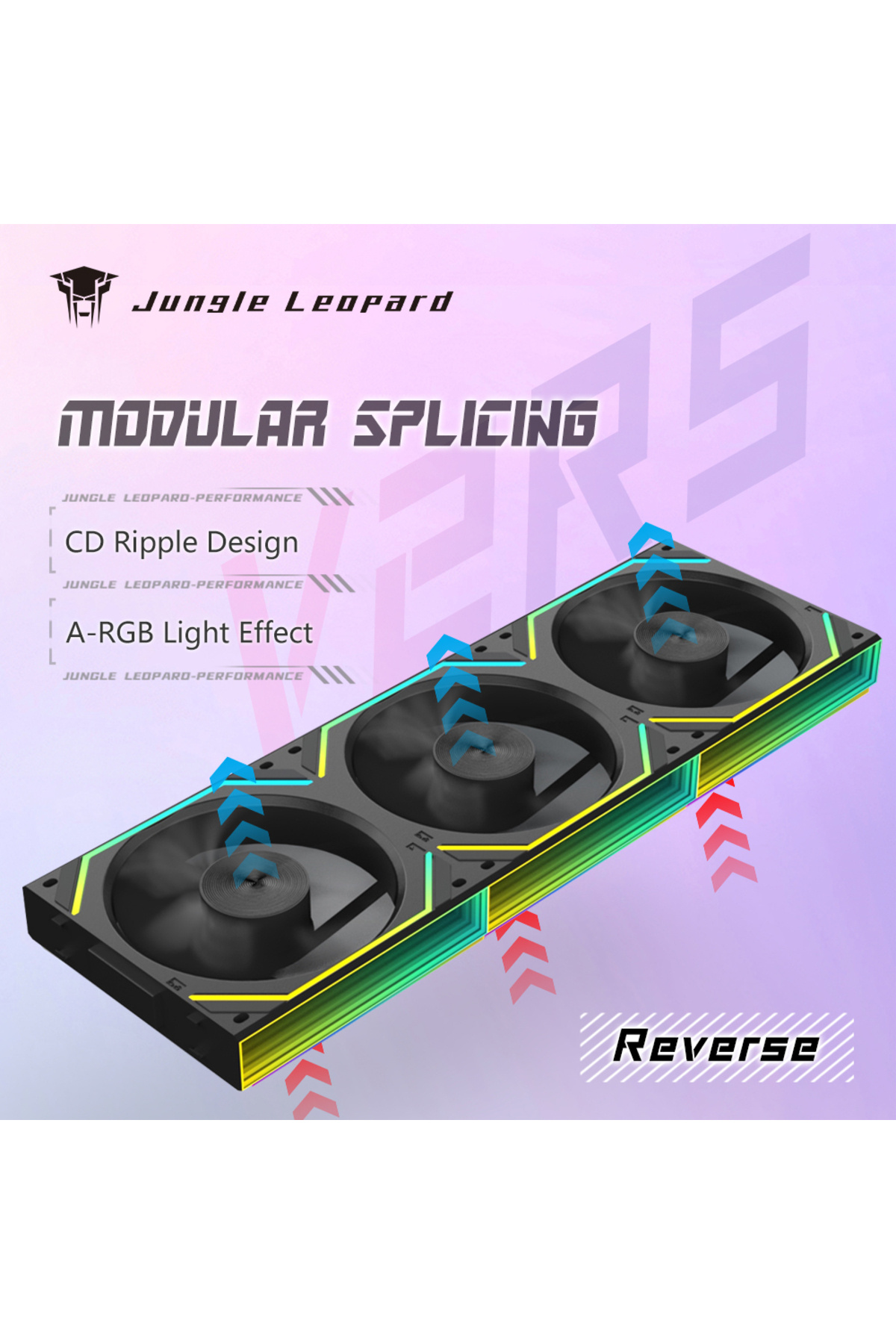 Choice-A-RGB Other V2RS BR 3in1 Jungle Leopard Interstellar V2RS 120mm ARGB Modular Wireless Splicing Infin 1